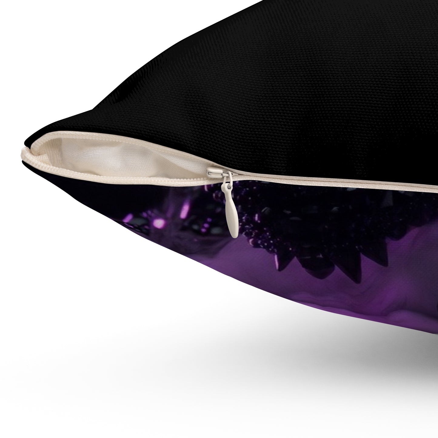 Dragon Art Throw Pillow — Purple Fantasy Reptile Decorative Cushion