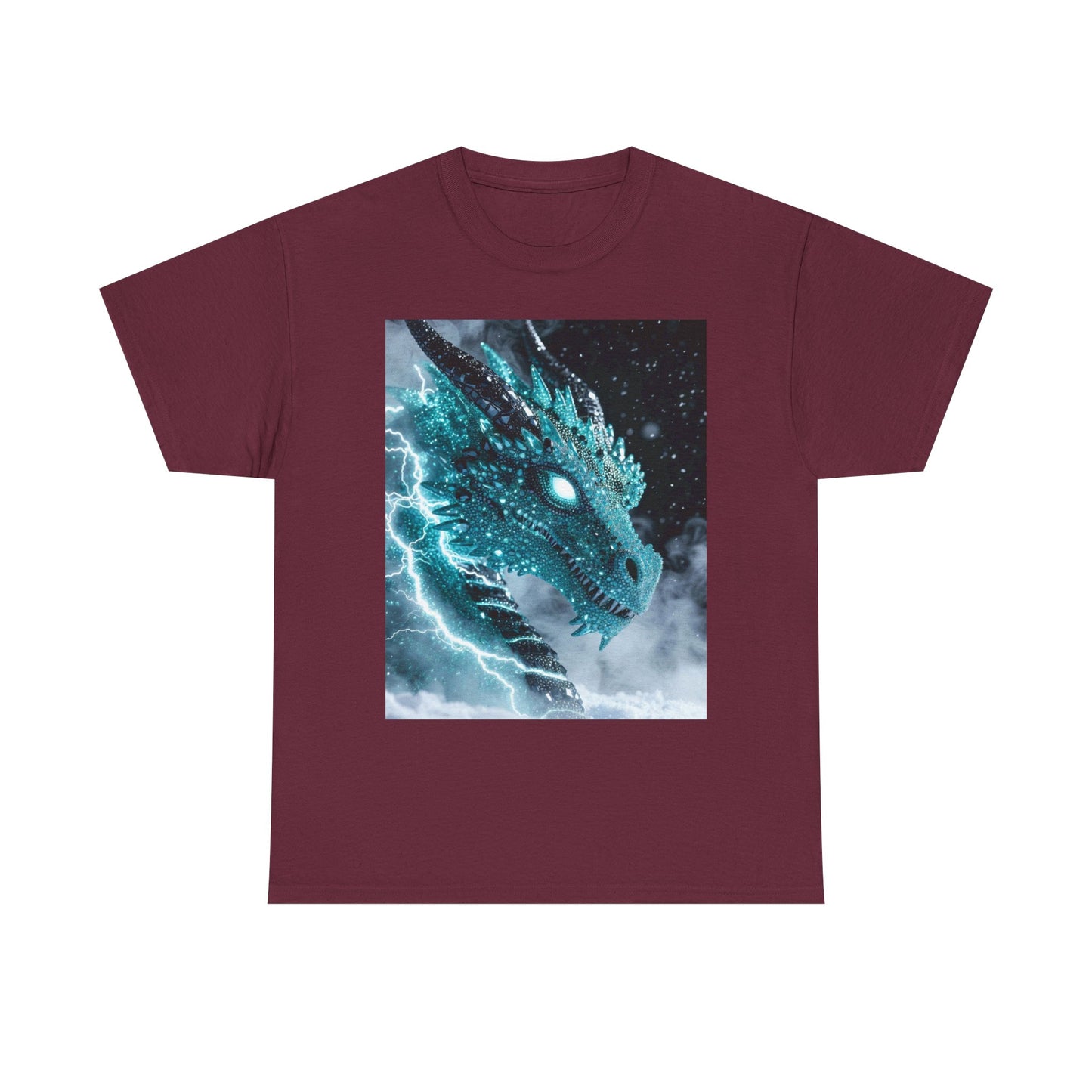 Dragon Storm T-Shirt — Electric Blue Dragon Graphic Tee