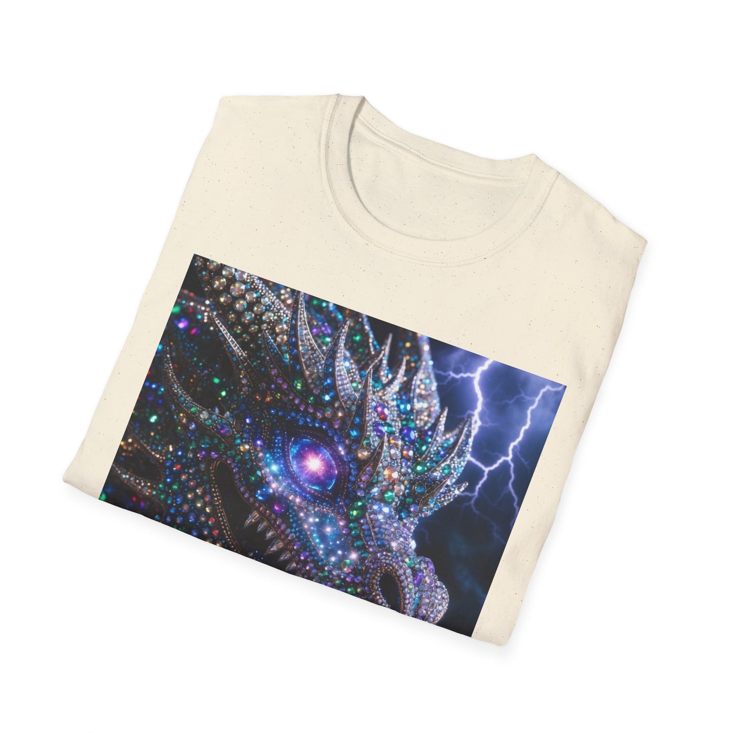Dragon Lightning T-Shirt — Neon Crystal Fantasy Graphic Tee