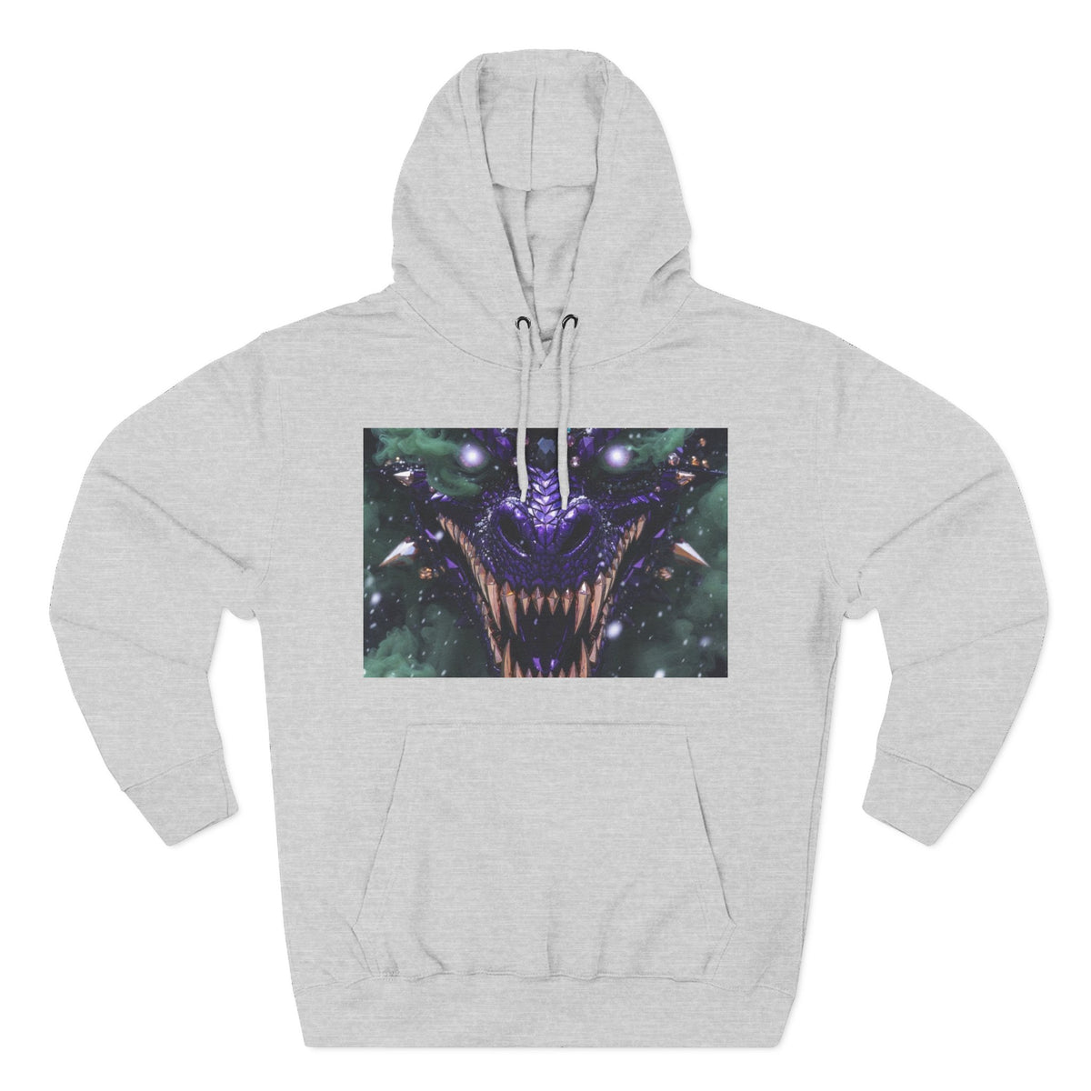 A Mystic Cosmic 🐉 Hoodie — Astral Galaxy Cat Chest Print Fleece Hoodie