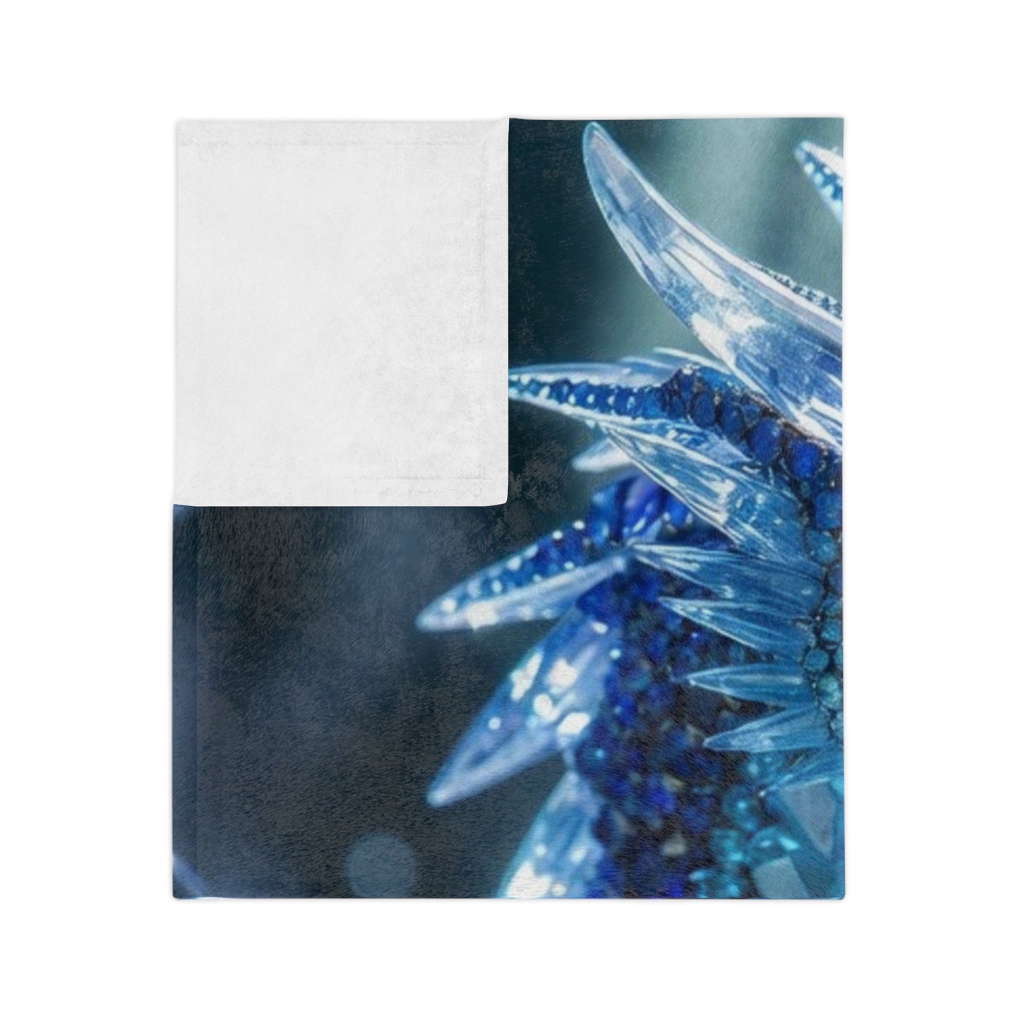 Blue Crystal Dragon Velveteen Blanket