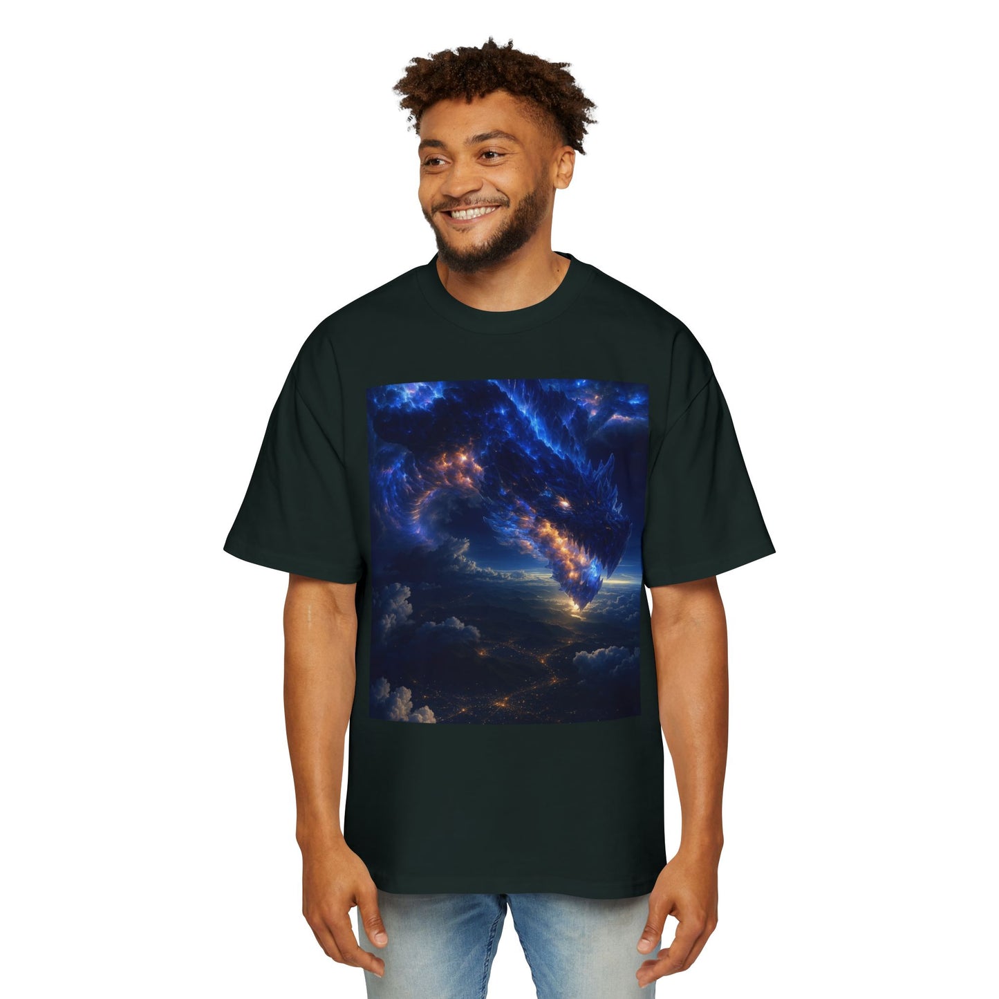 Men's Oversized Galaxy Tee, Comfortable Graphic T-Shirt, Casual Wear, Unique Gift for Space Lovers, Vintage Style, Unisex
