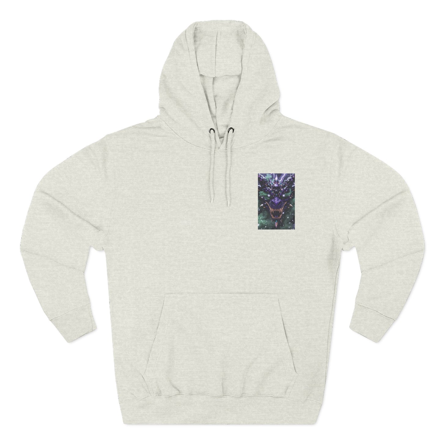A Mystic Cosmic 🐉 Hoodie — Astral Galaxy Cat Chest Print Fleece Hoodie