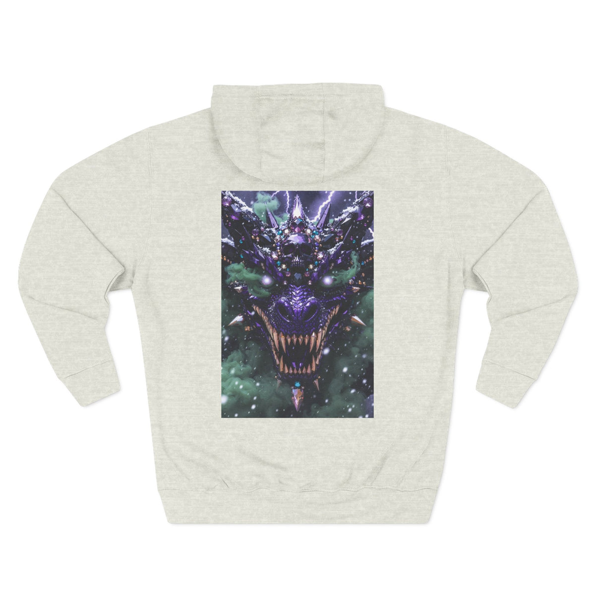 A Mystic Cosmic 🐉 Hoodie — Astral Galaxy Cat Chest Print Fleece Hoodie
