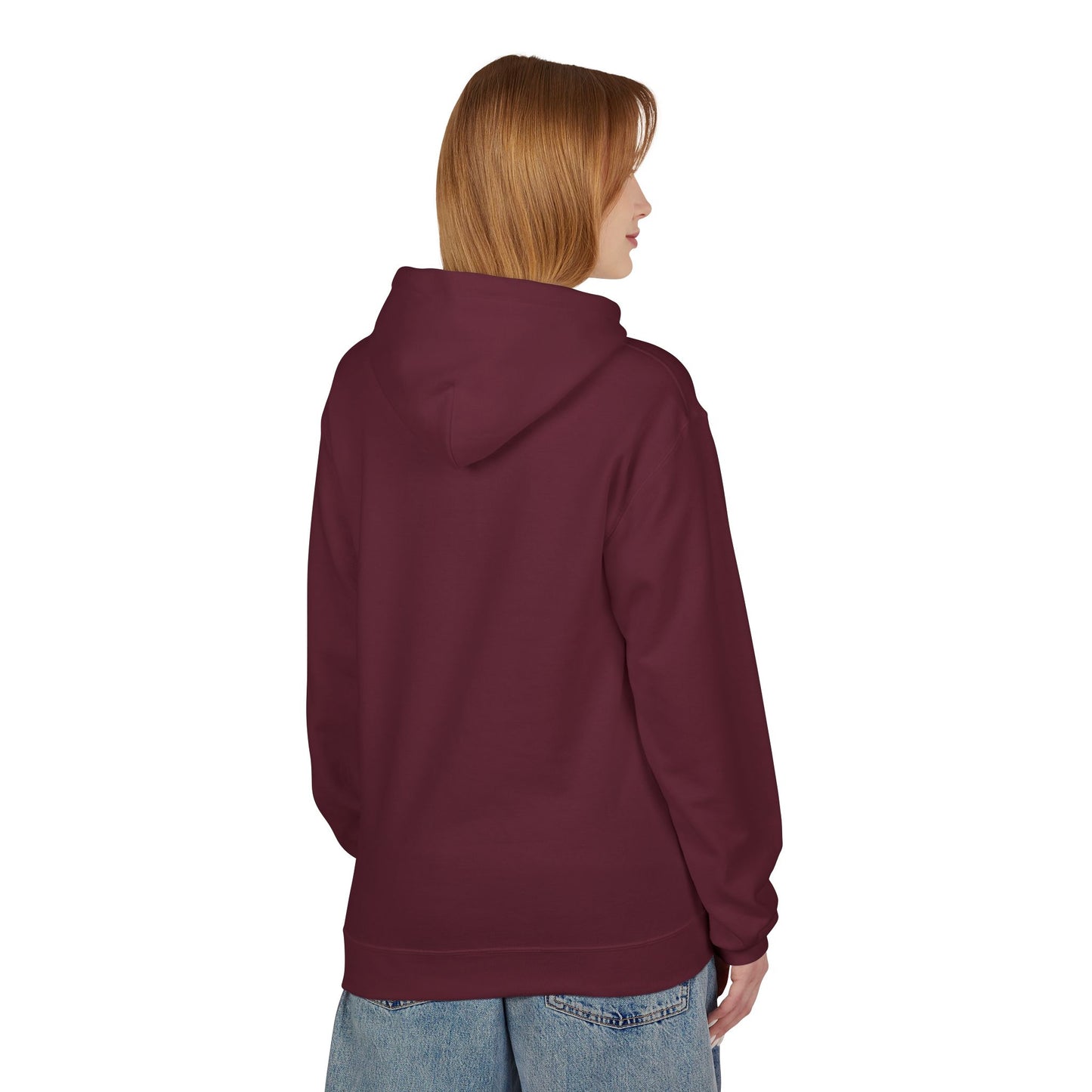 Abstract Red Dragon Marble Hoodie — Minimal Center Art Pullover