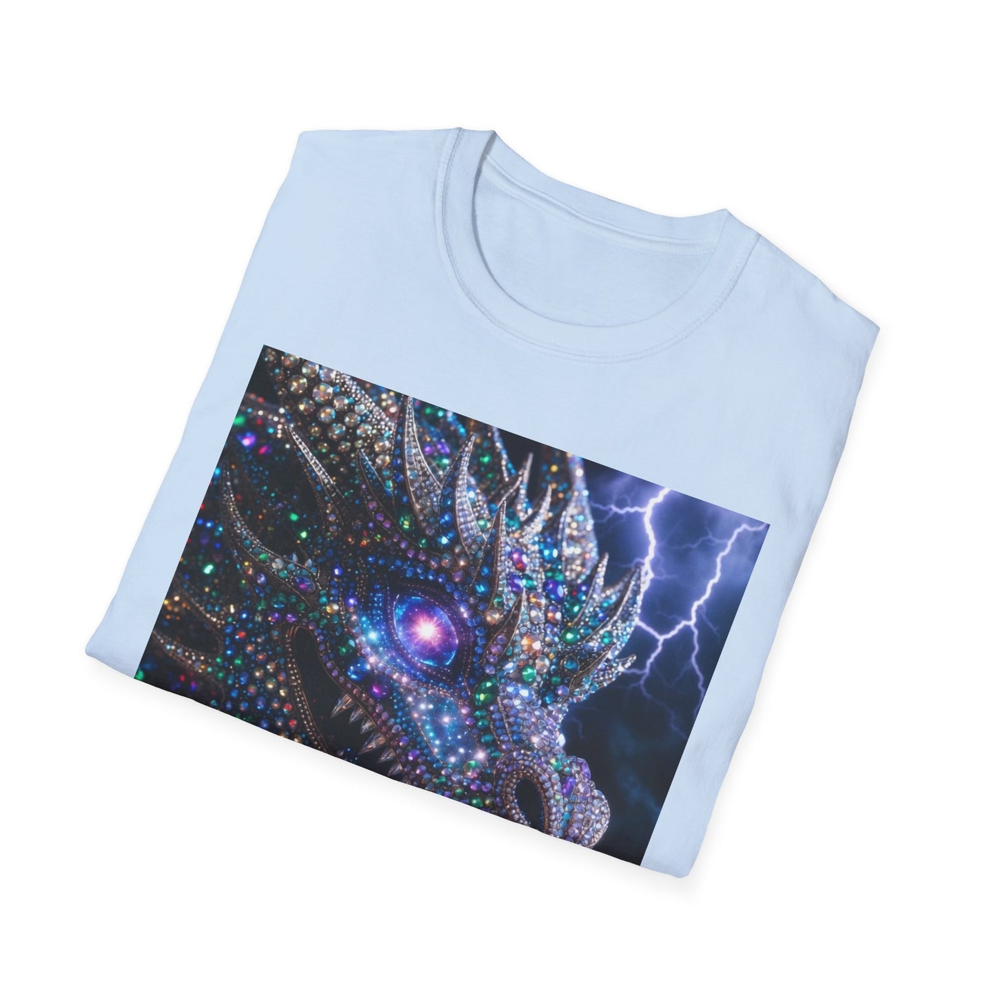Dragon Lightning T-Shirt — Neon Crystal Fantasy Graphic Tee