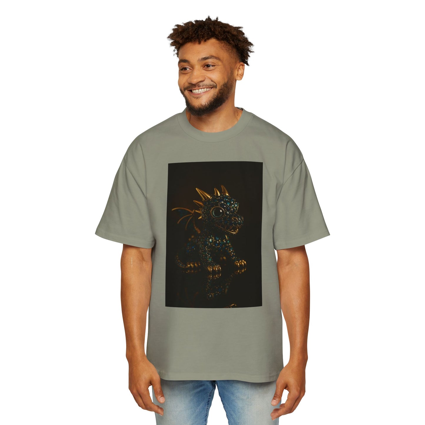 A Dragon Design Oversized Tee, Casual Wear, Graphic Shirt, Gift for Fantasy Lovers, Unique T-Shirt, Perfect for Festivals and Everyday