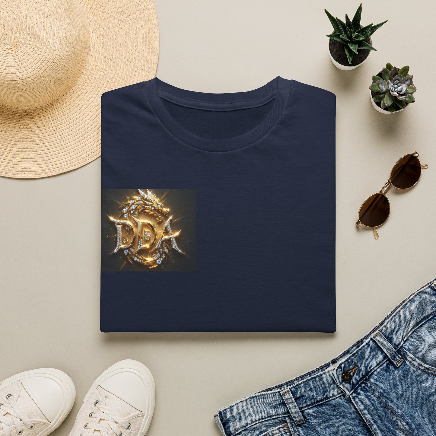 #1 seller DDA DIVINE DRAGON ARMOR T-Shirt — Golden Dragon Emblem Chest Logo, Fantasy Gaming Fan Tee