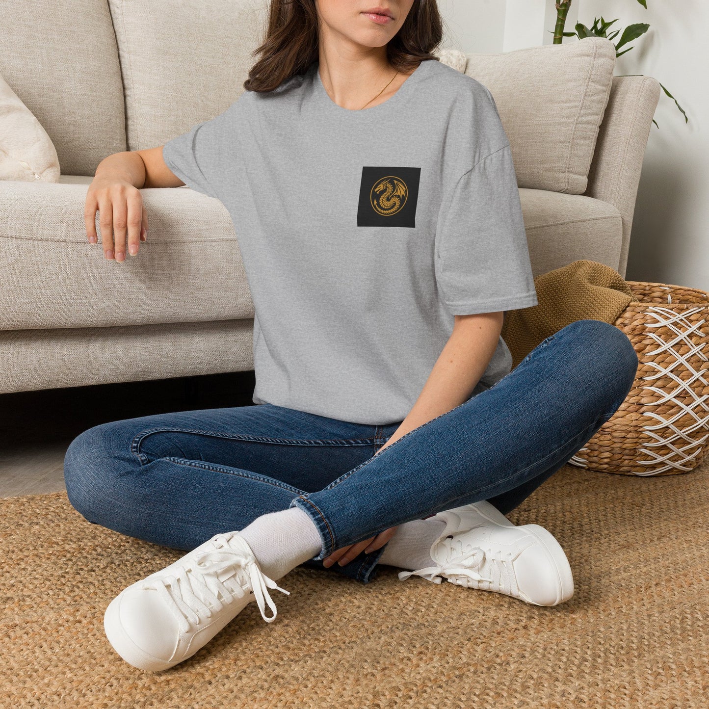 A # 1 Selling Divine Dragon Armor Pocket T-Shirt — Vintage Gold Emblem Tee