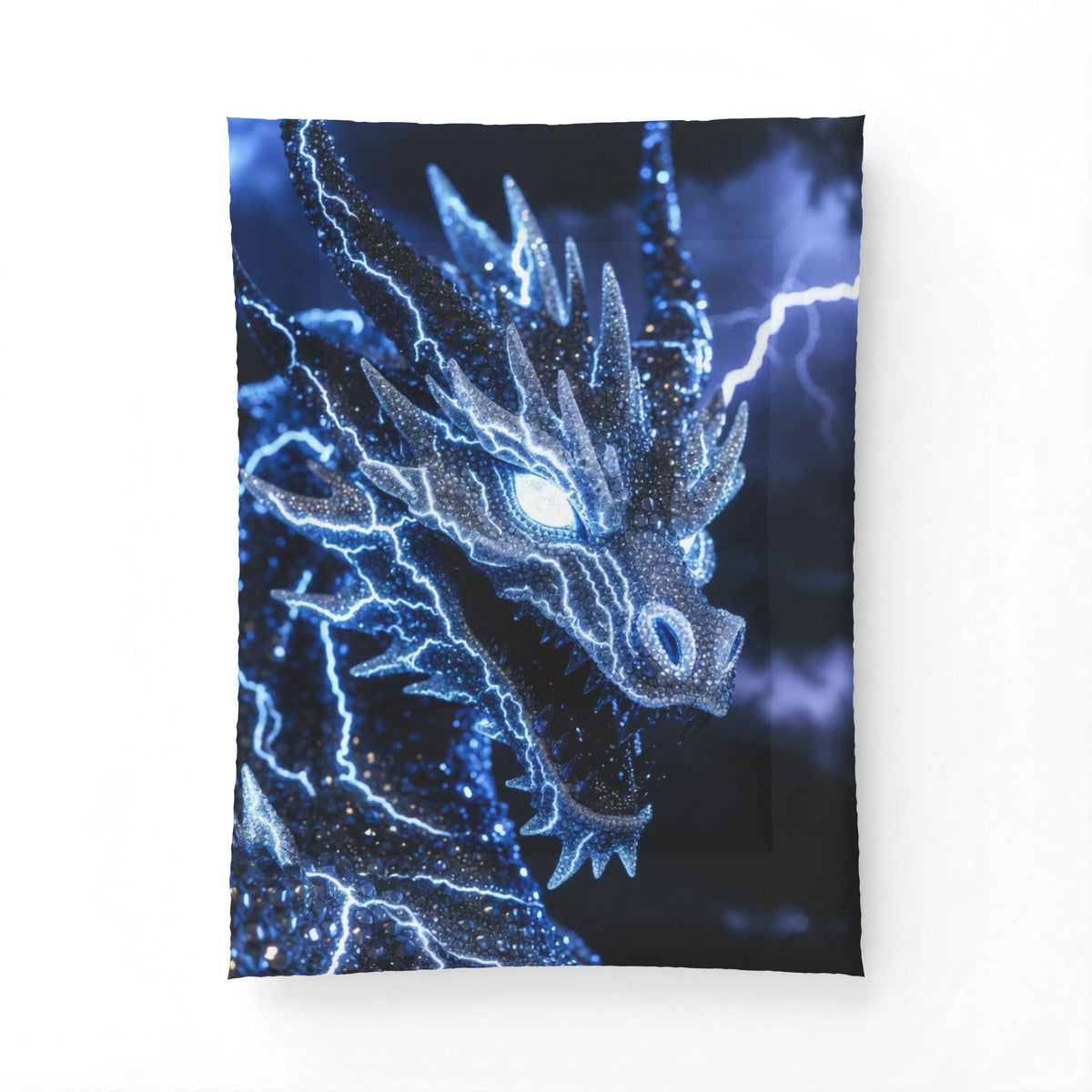 #1 Selling Electric Blue Dragon Cotton Comforter — Lightning Fantasy Bedding