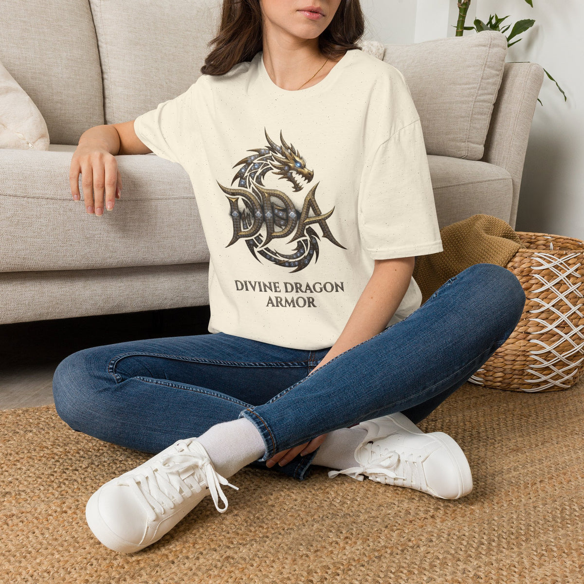 Dragon Logo Pocket T-Shirt — "DDA Divine Dragon Armor" Chest Patch
