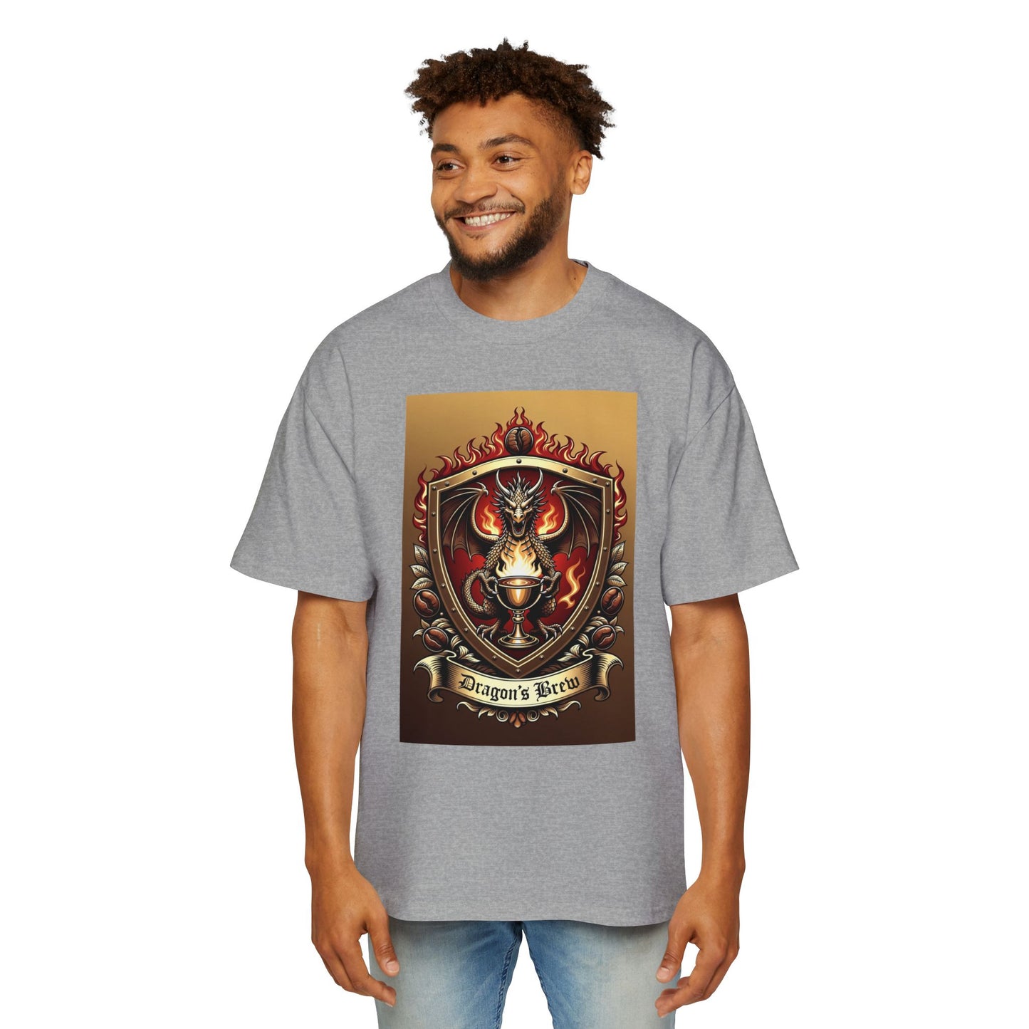 Dragons Brew Graphic Tee — “Dragon’s Brew” Medieval Fantasy Men’s T‑Shirt