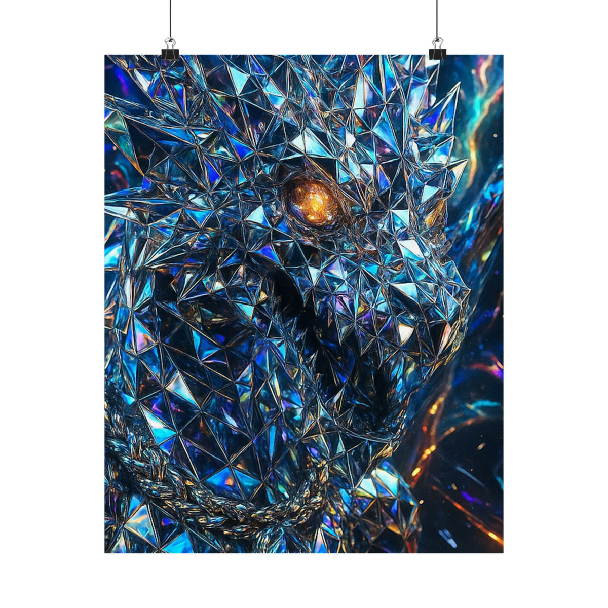 A Stunning Matte Vertical Posters - Dragon Art, Fantasy Decor, Home Wall Art, Unique Gifts, Collector's Item