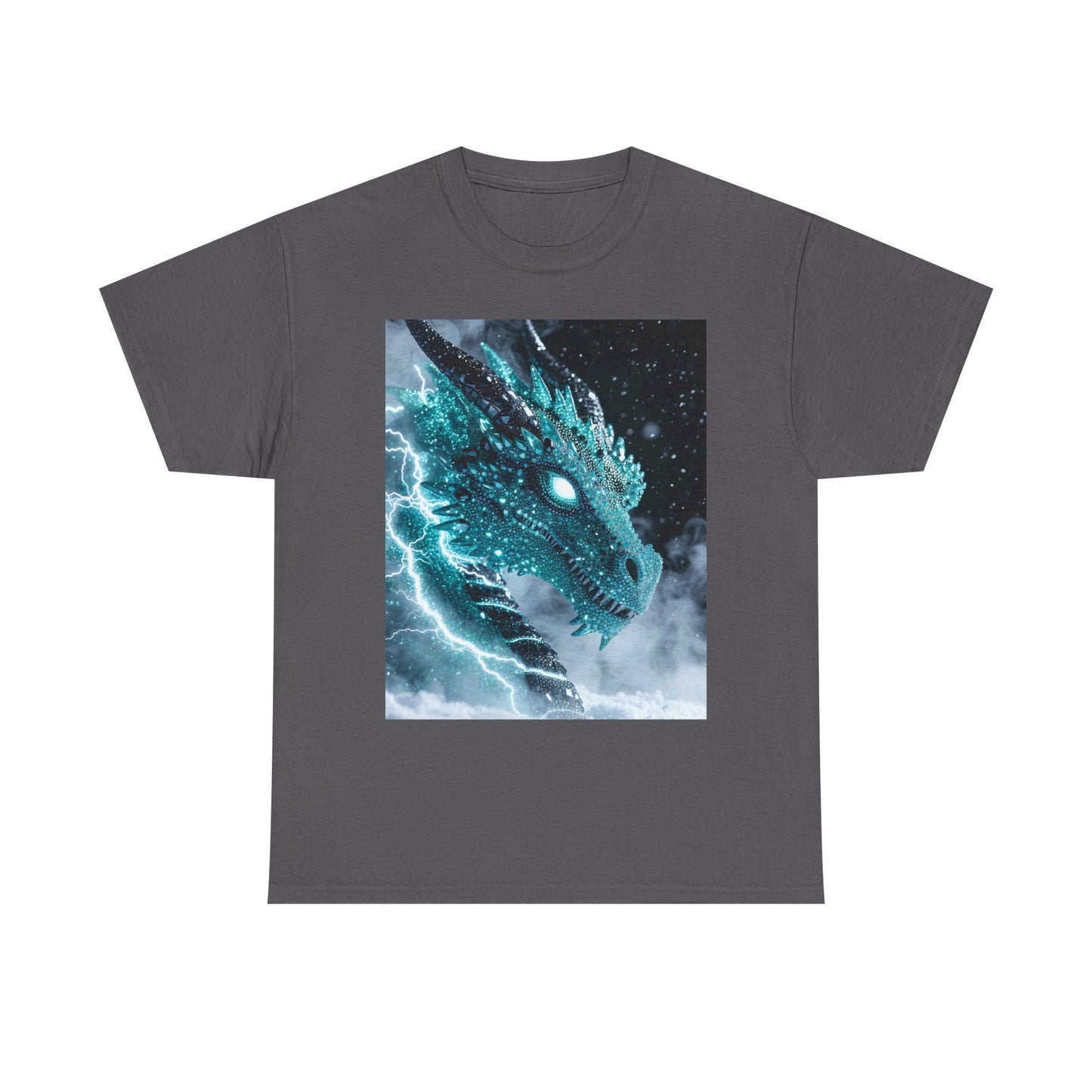 Dragon Storm T-Shirt — Electric Blue Dragon Graphic Tee