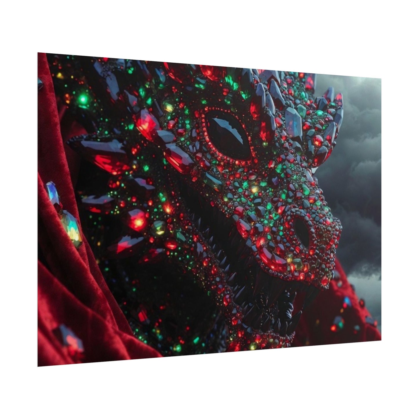 Rolled Poster — Jewel-Encrusted Dragon Art Print
