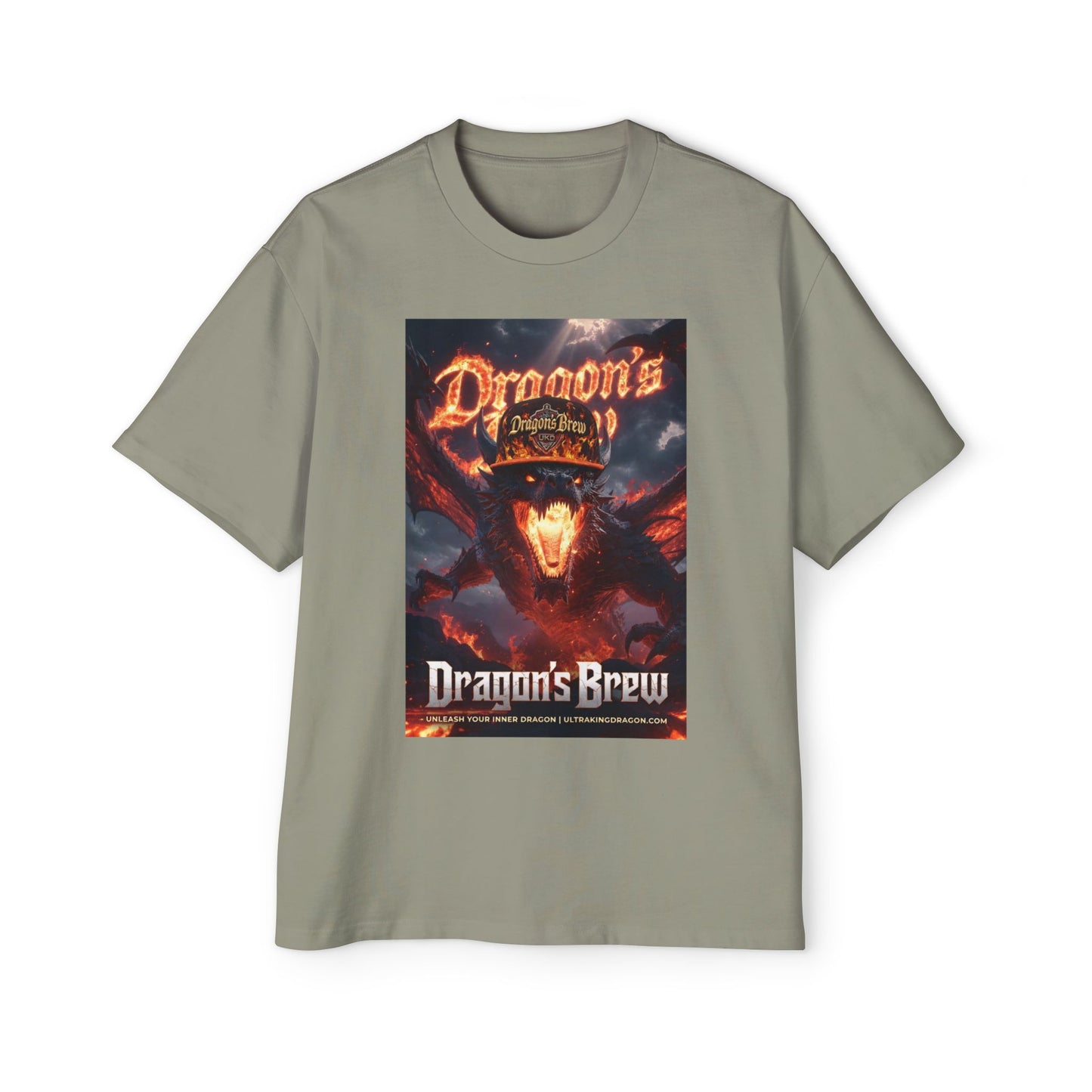 Dragon's Brew Graphic Tee — Fiery Dragon Beer Poster T-Shirt