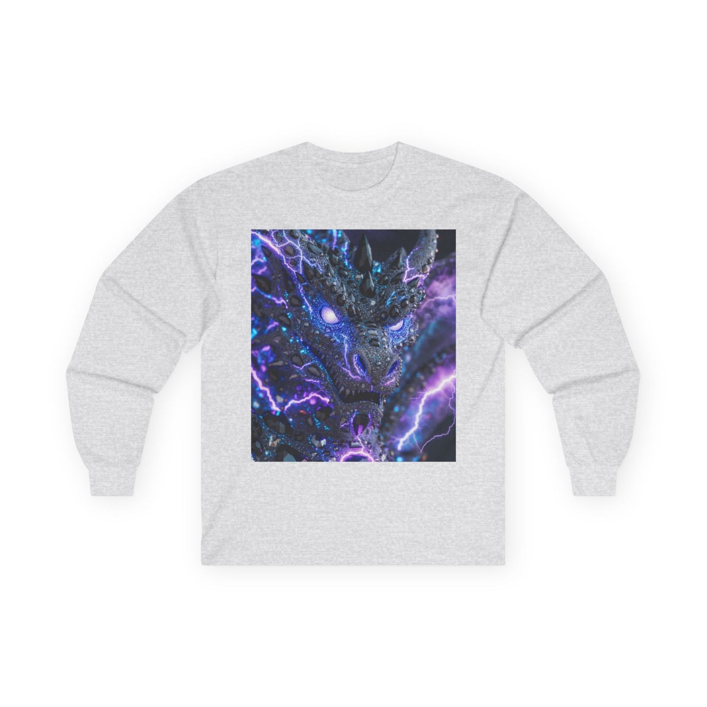 Electric Dragon Long Sleeve Tee — Neon Lightning Fantasy Shirt