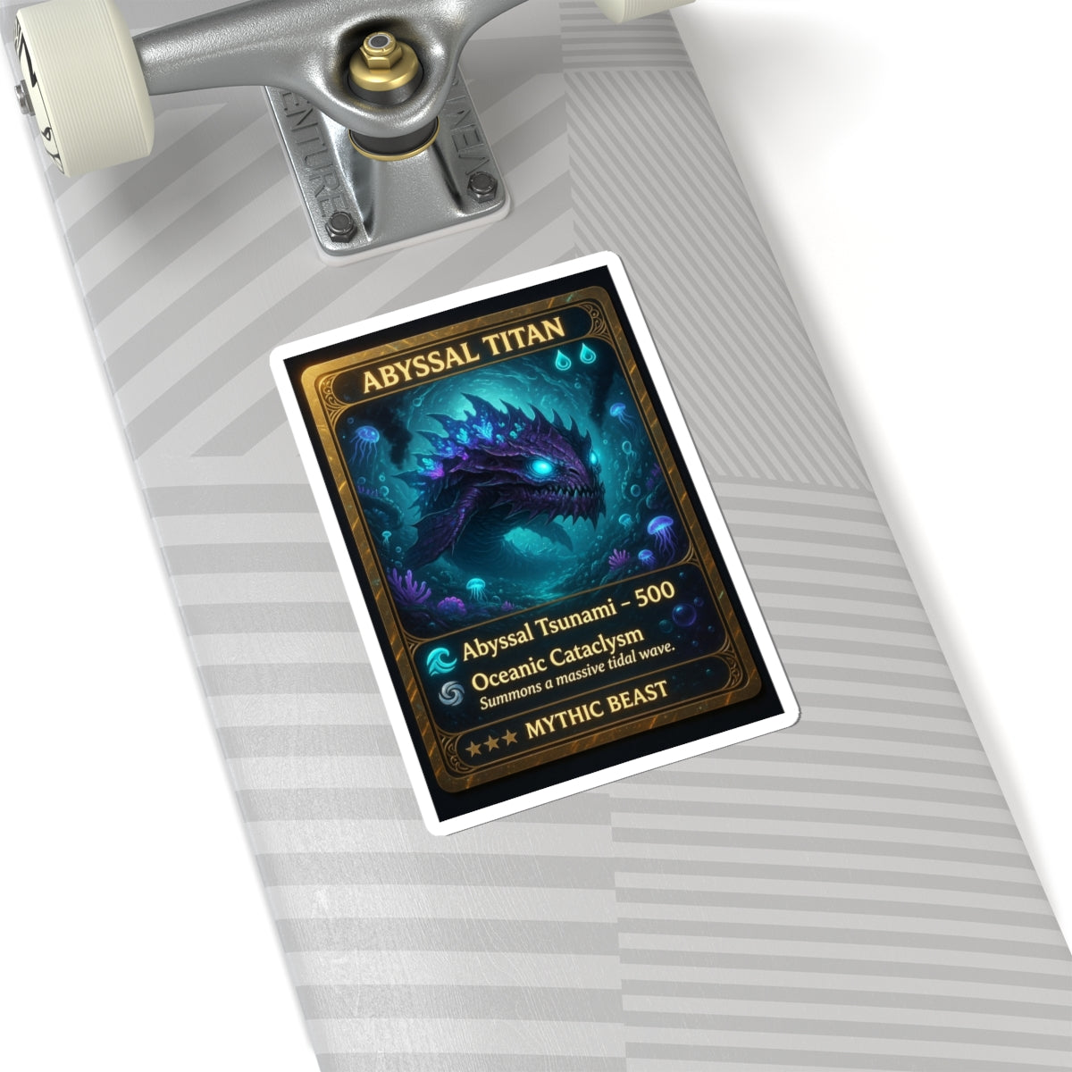 # 1 Abyssal Titan Trading Card Sticker — Fantasy Game Monster Kiss-Cut Sticker