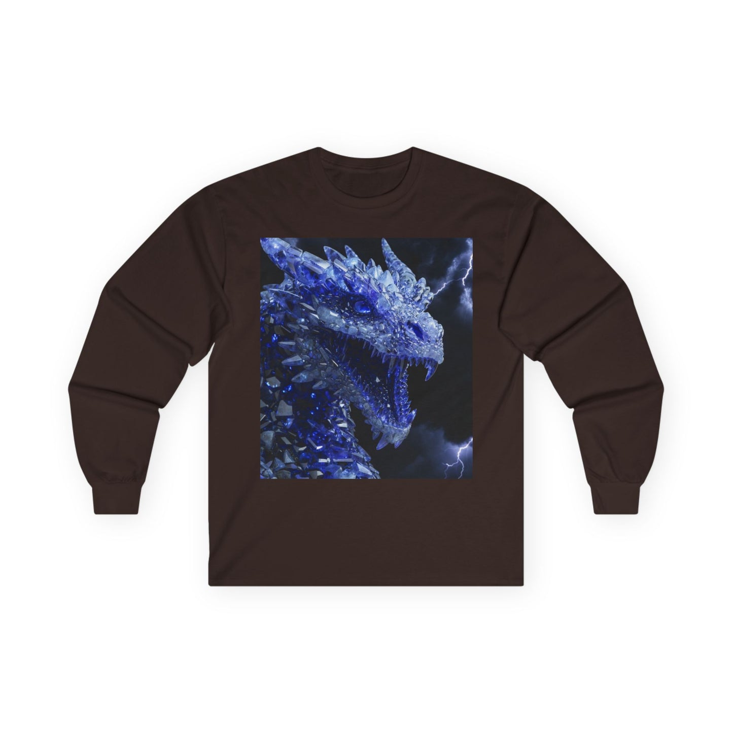 Ice Dragon Long Sleeve Tee — Blue Frost Dragon Graphic Shirt