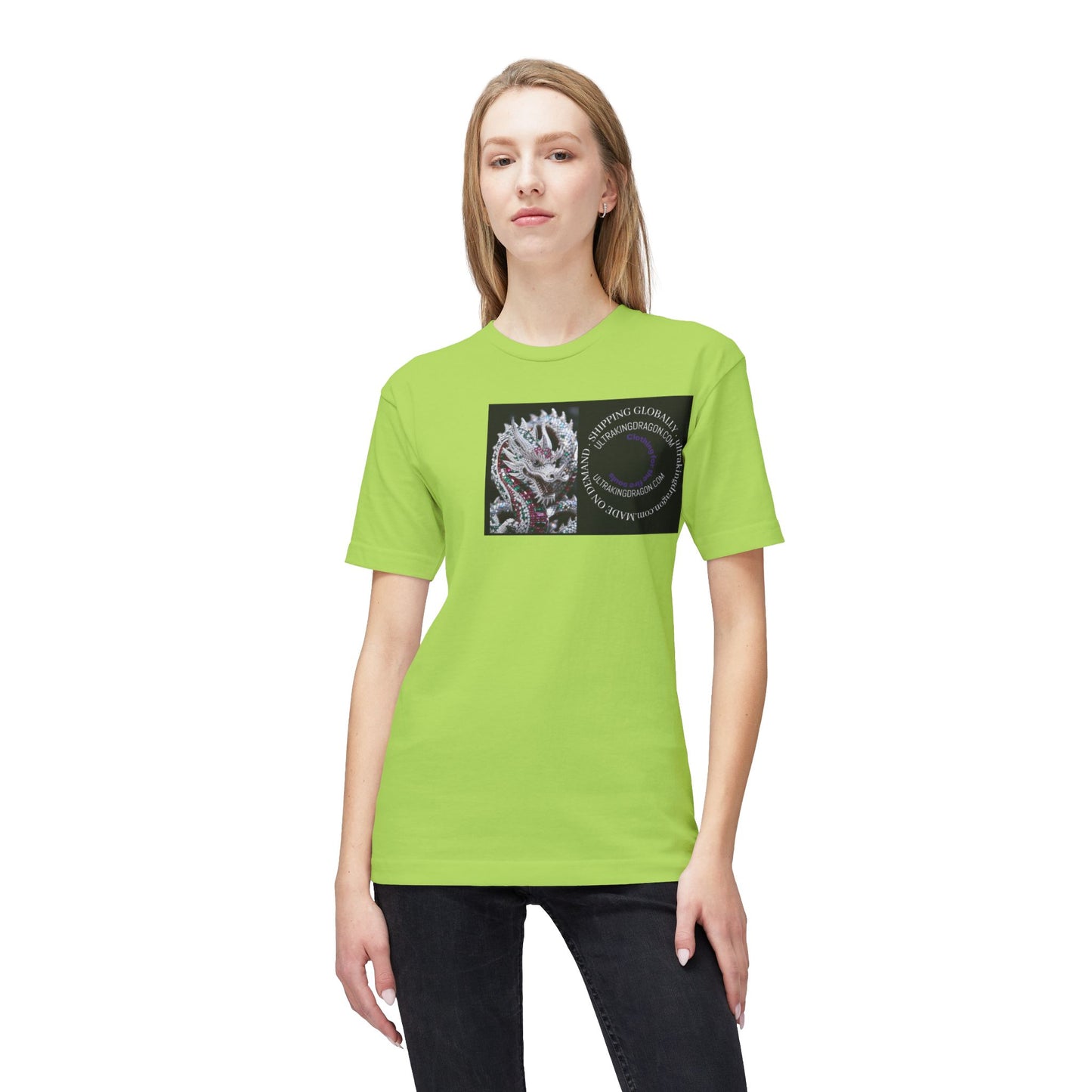 Dragon Heart T-Shirt — Floral Dragon Illustration with Circular Text