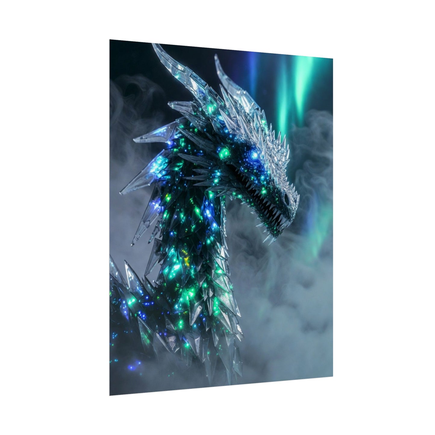 Crystal Dragon Poster – Fantasy Wall Art Rolled Print