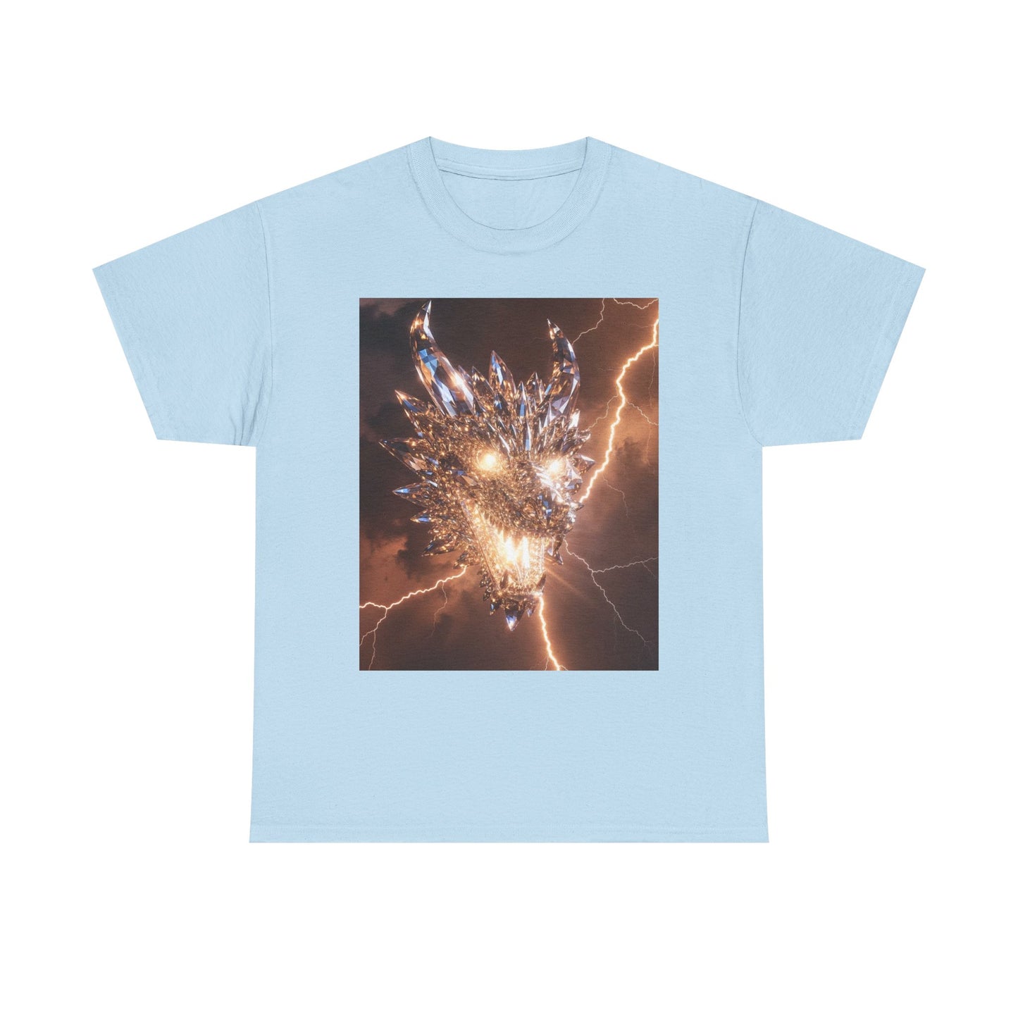 Dragon Lightning Graphic Tee — Fiery Electric Fantasy T-Shirt