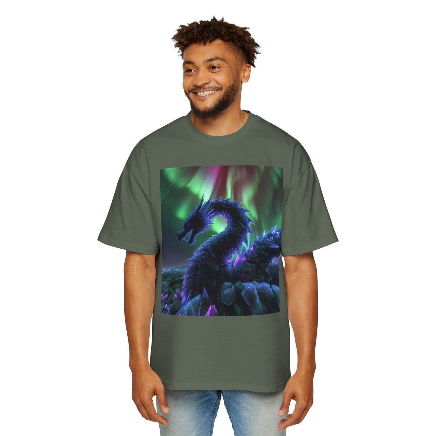 Northern Lights Dragon Tee — Fantasy Dragon Graphic T-Shirt