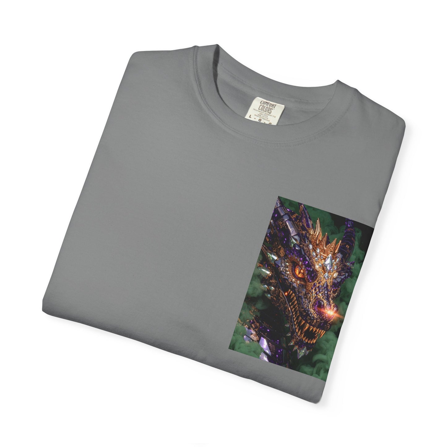 Dragon Pocket Graphic T‑Shirt — Fiery Fantasy Chest Print