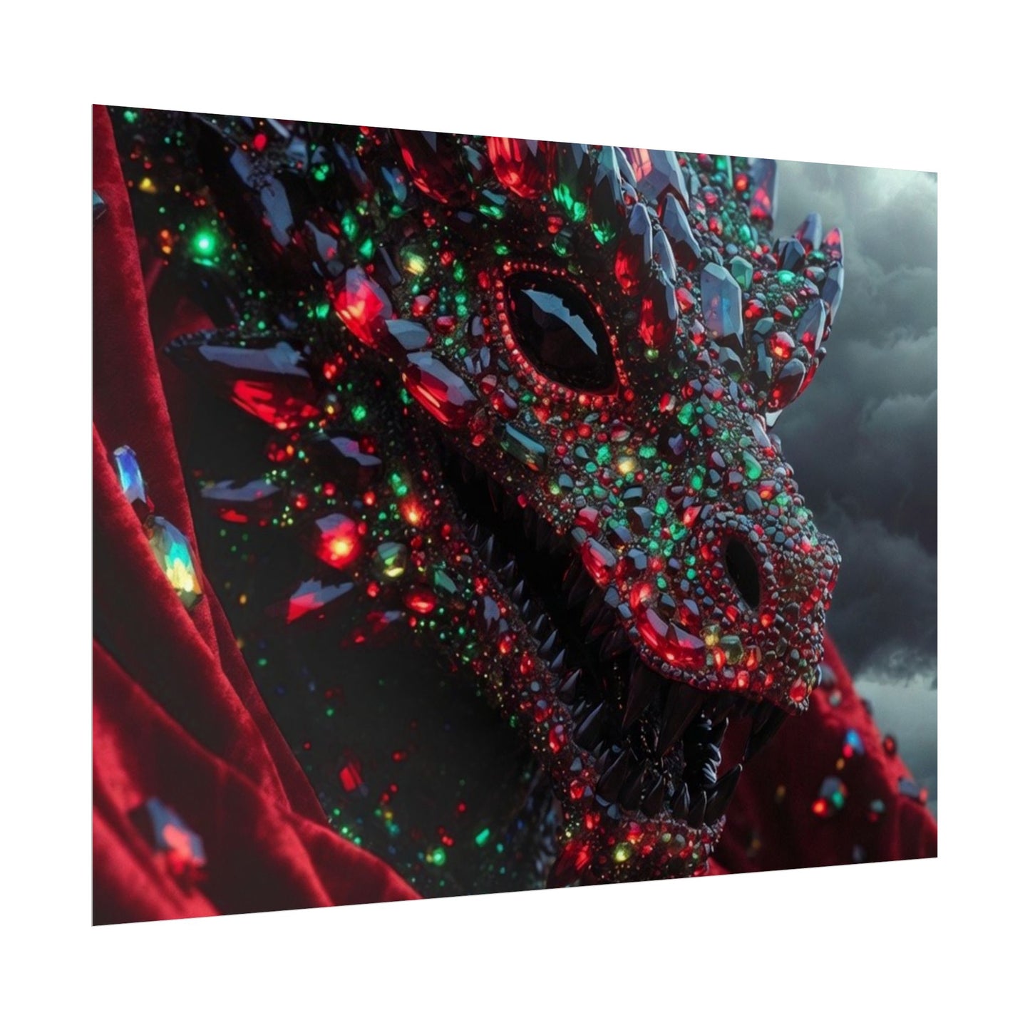 Rolled Poster — Jewel-Encrusted Dragon Art Print
