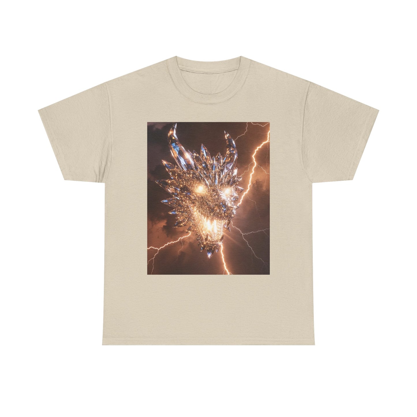 Dragon Lightning Graphic Tee — Fiery Electric Fantasy T-Shirt