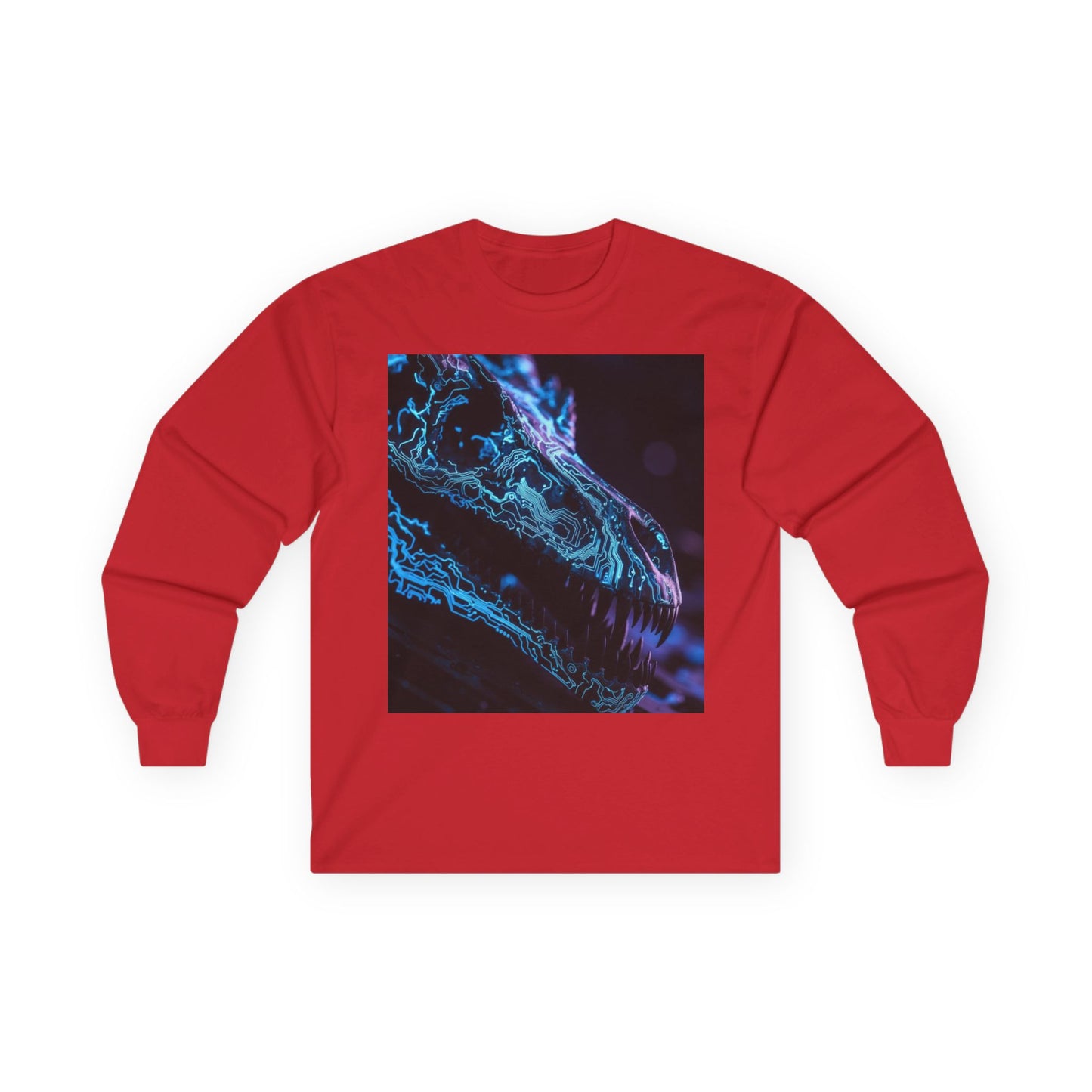 Dragon Neon Long Sleeve Tee — Cyberpunk Draconic Artwork