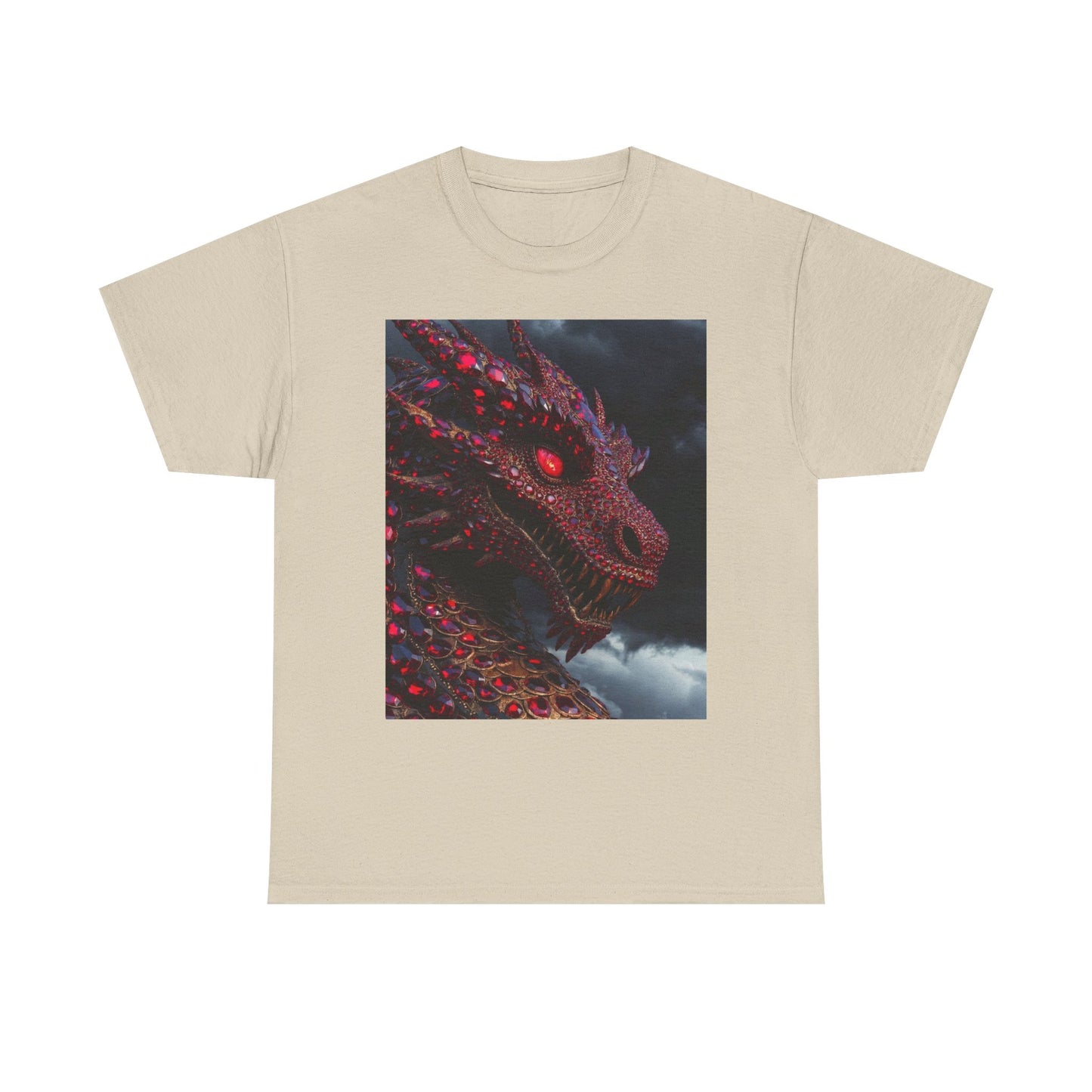 Dragon Portrait T-Shirt — Fiery Red Fantasy Dragon Graphic Tee