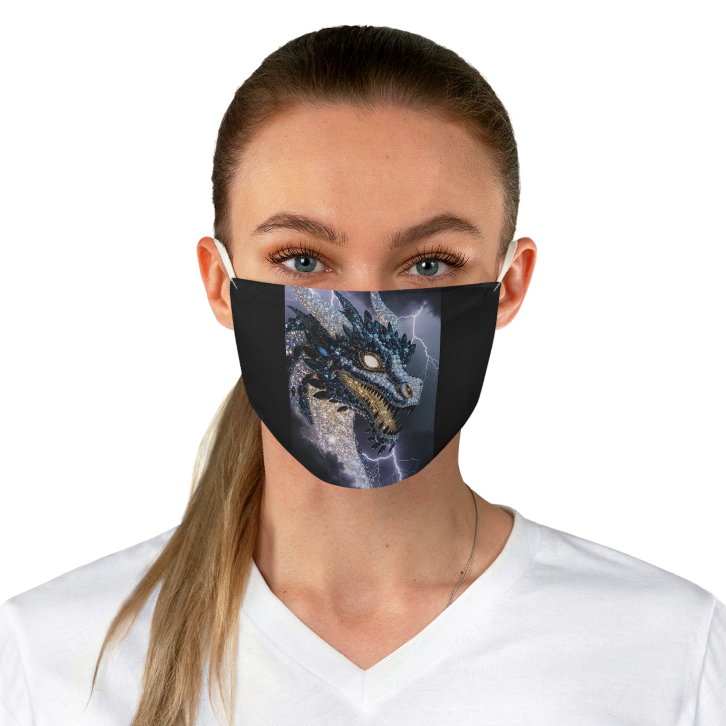 Dragon Lightning Face Mask — Storm Dragon Graphic Protective Mask
