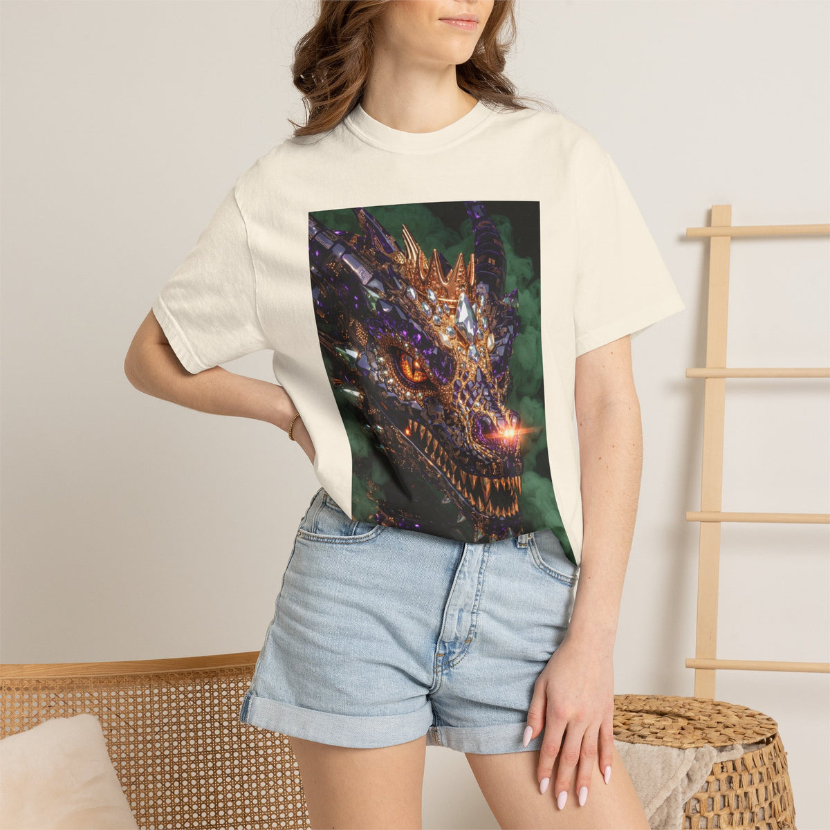 A Dragon Pocket Graphic T‑Shirt — Fiery Fantasy Chest Print