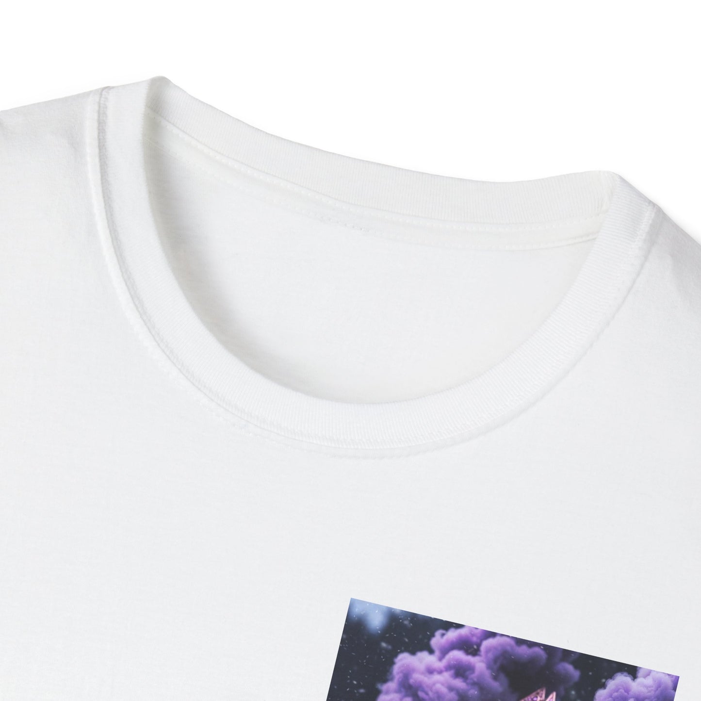 T-Shirt — Purple Nebula Tree Chest Pocket Graphic Tee