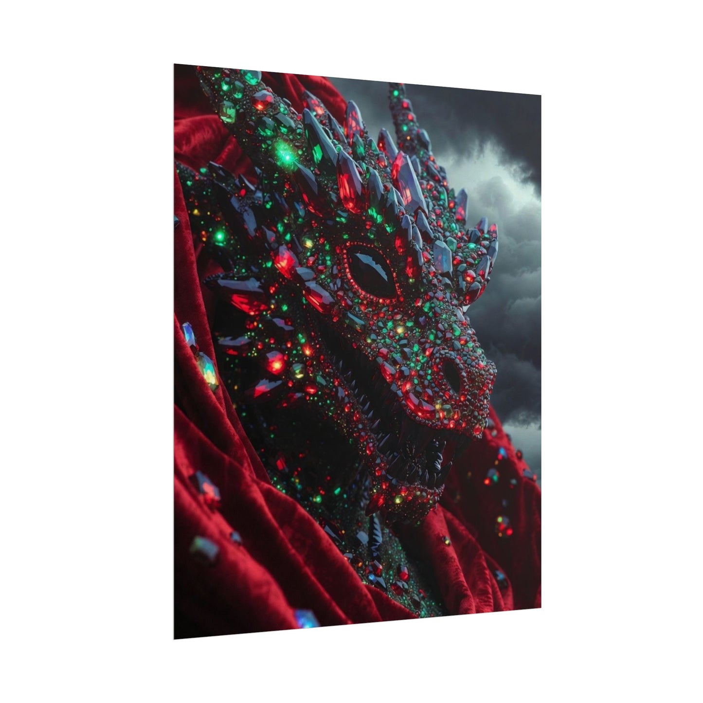 Rolled Poster — Jewel-Encrusted Dragon Art Print