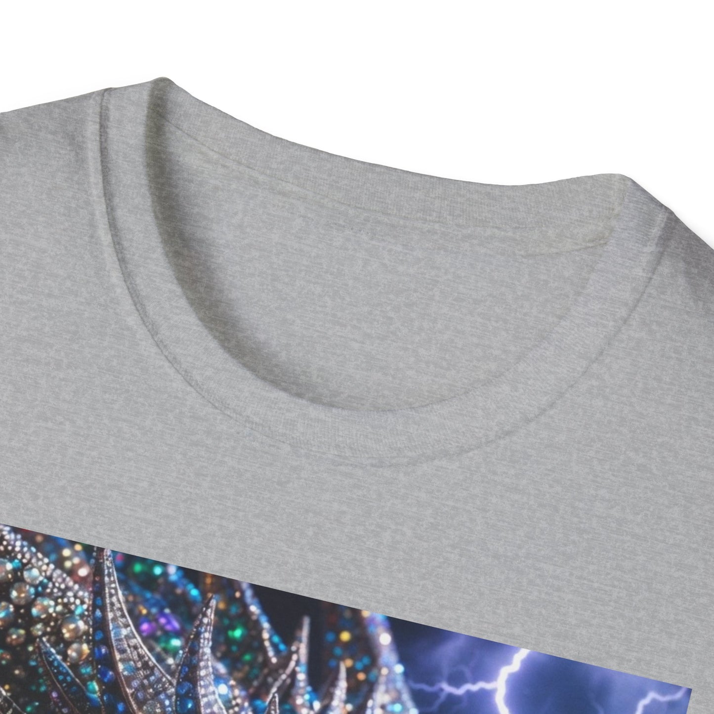 Dragon Lightning T-Shirt — Neon Crystal Fantasy Graphic Tee