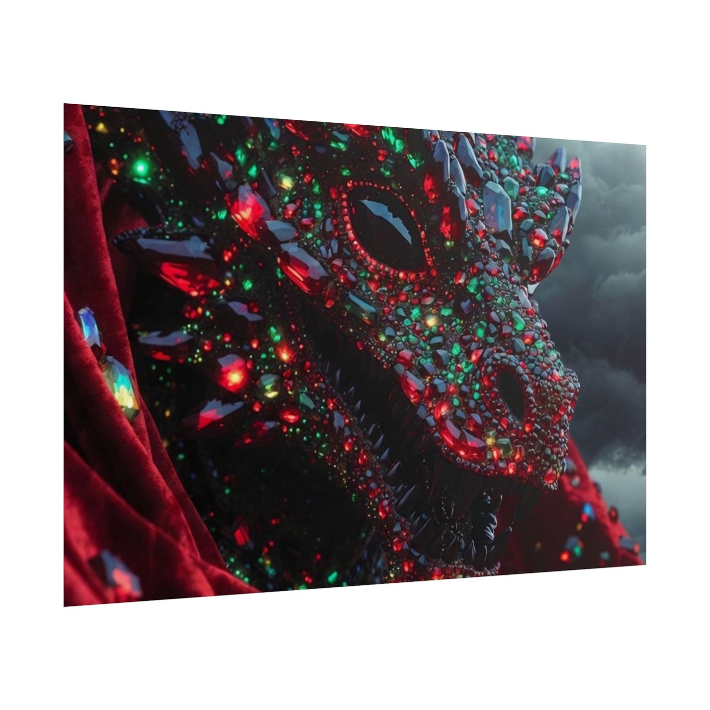 Rolled Poster — Jewel-Encrusted Dragon Art Print