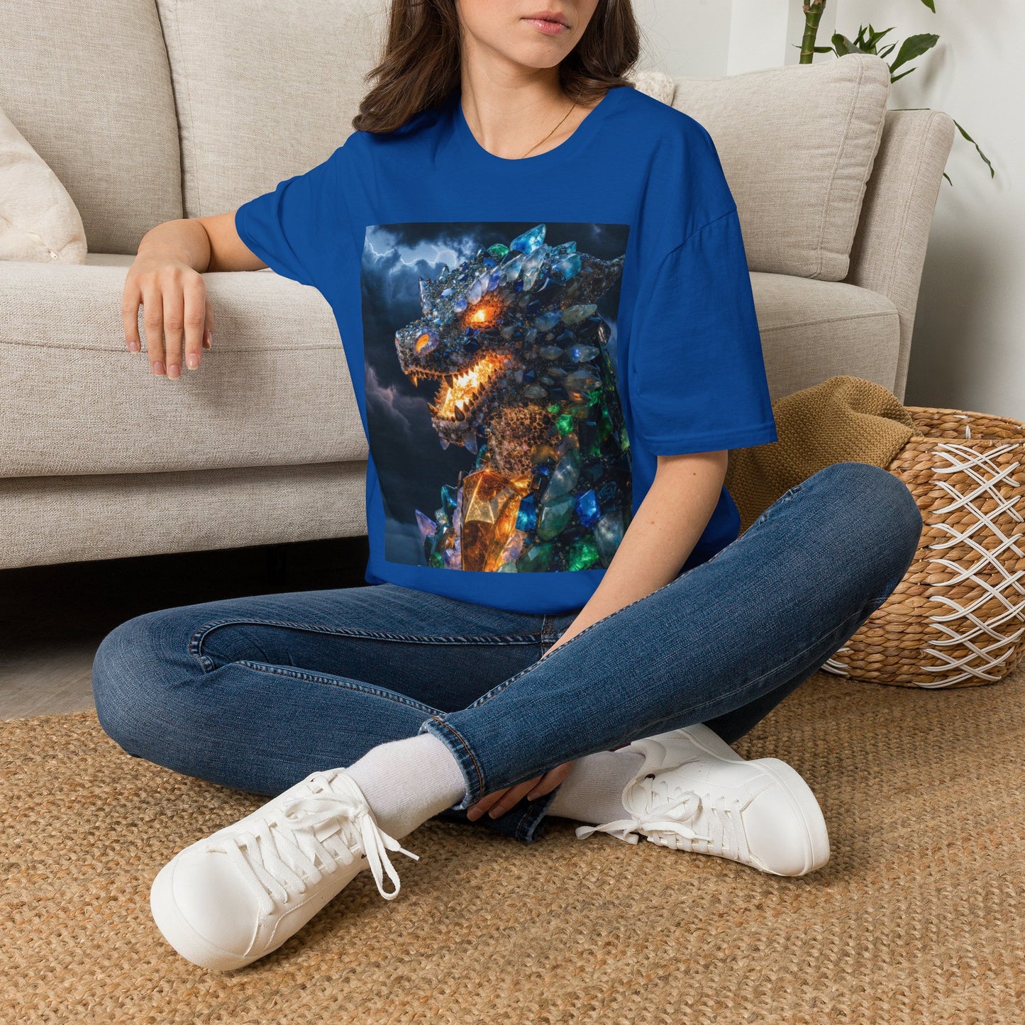 Gemstone Dragon T-Shirt — Fiery Crystal Dragon Graphic Tee