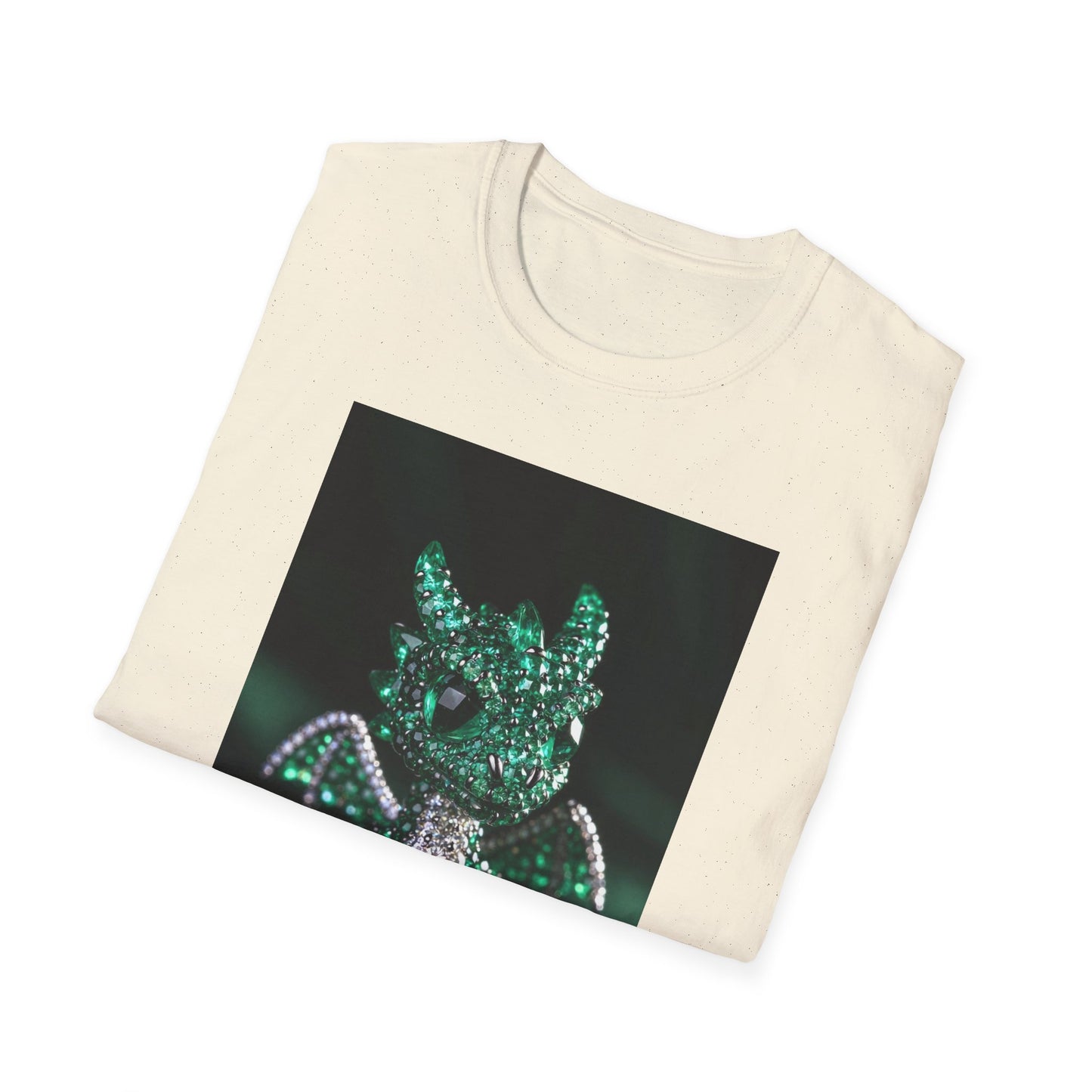 Emerald Storm Dragon T-Shirt — Neon Fantasy Dragon Graphic Tee