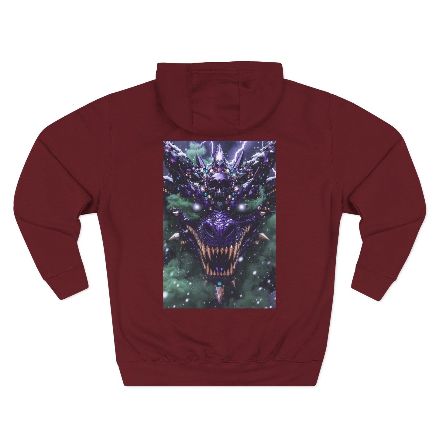 A Mystic Cosmic 🐉 Hoodie — Astral Galaxy Cat Chest Print Fleece Hoodie