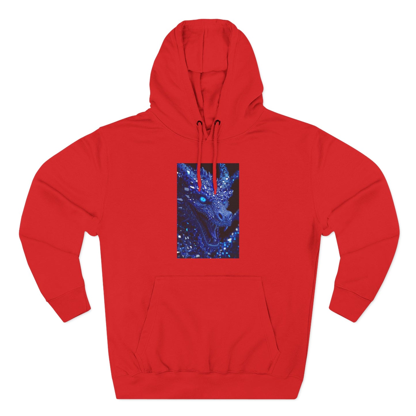 Galaxy Dragon Hoodie — Blue Nebula Three-Panel Graphic Fleece