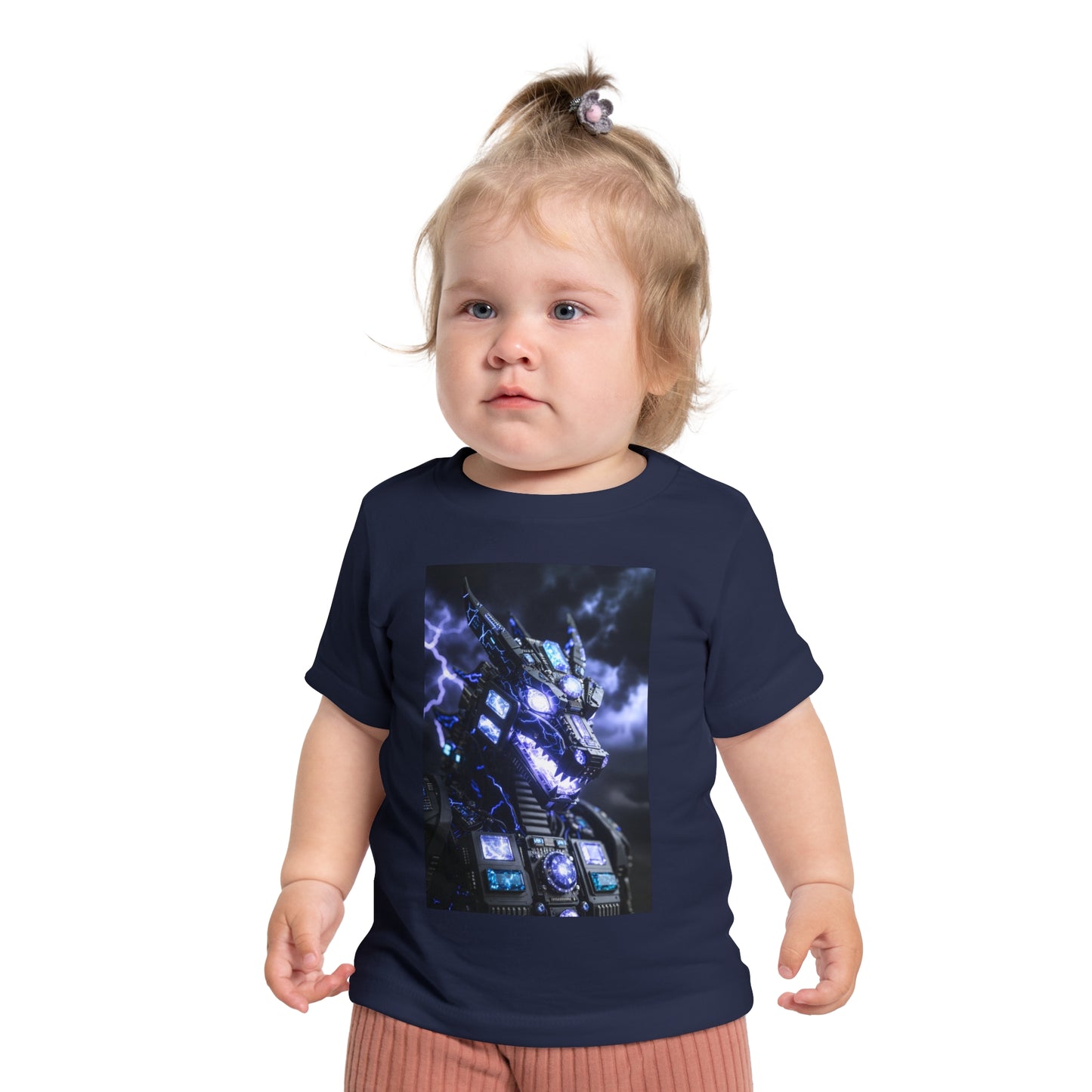 A Baby T-Shirt — Divine Dragon Armor Lightning Robot Graphic