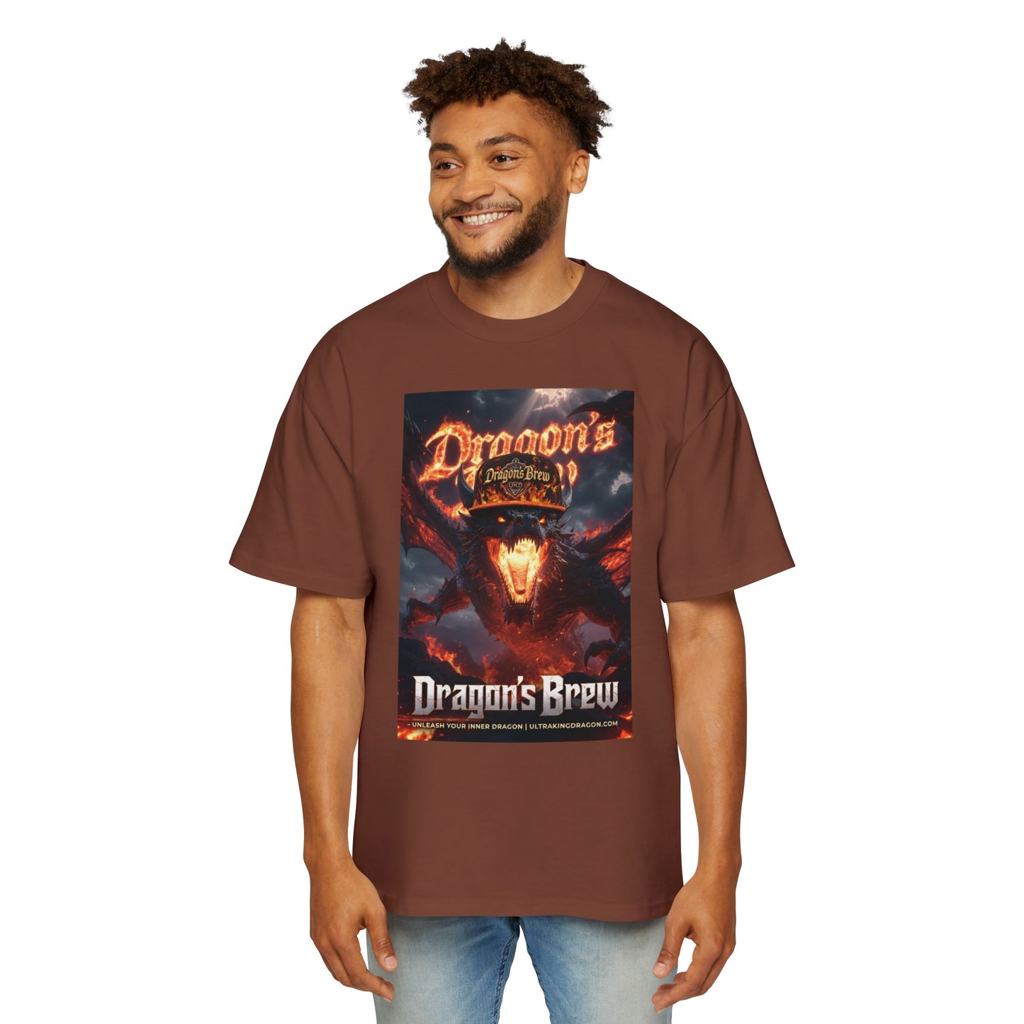 Dragon's Brew Graphic Tee — Fiery Dragon Beer Poster T-Shirt