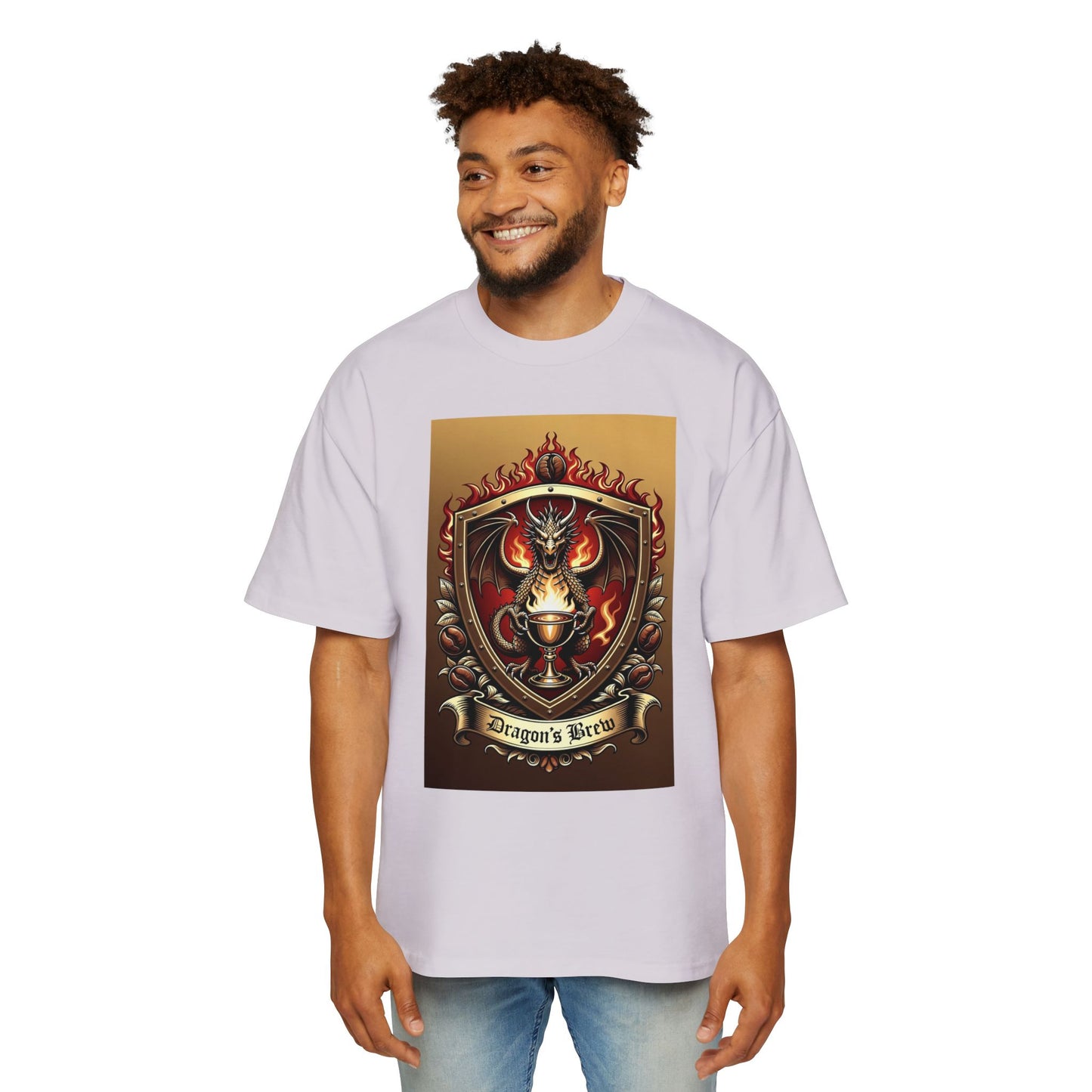 Dragons Brew Graphic Tee — “Dragon’s Brew” Medieval Fantasy Men’s T‑Shirt