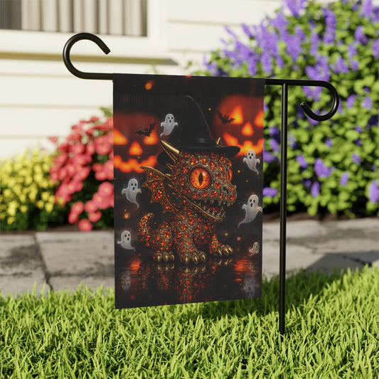 Spooky Halloween Garden Banner, Whimsical Outdoor Decor for Fall, Ghostly Home Decoration, Halloween Yard Flag, Collectible Seasonal Banners
