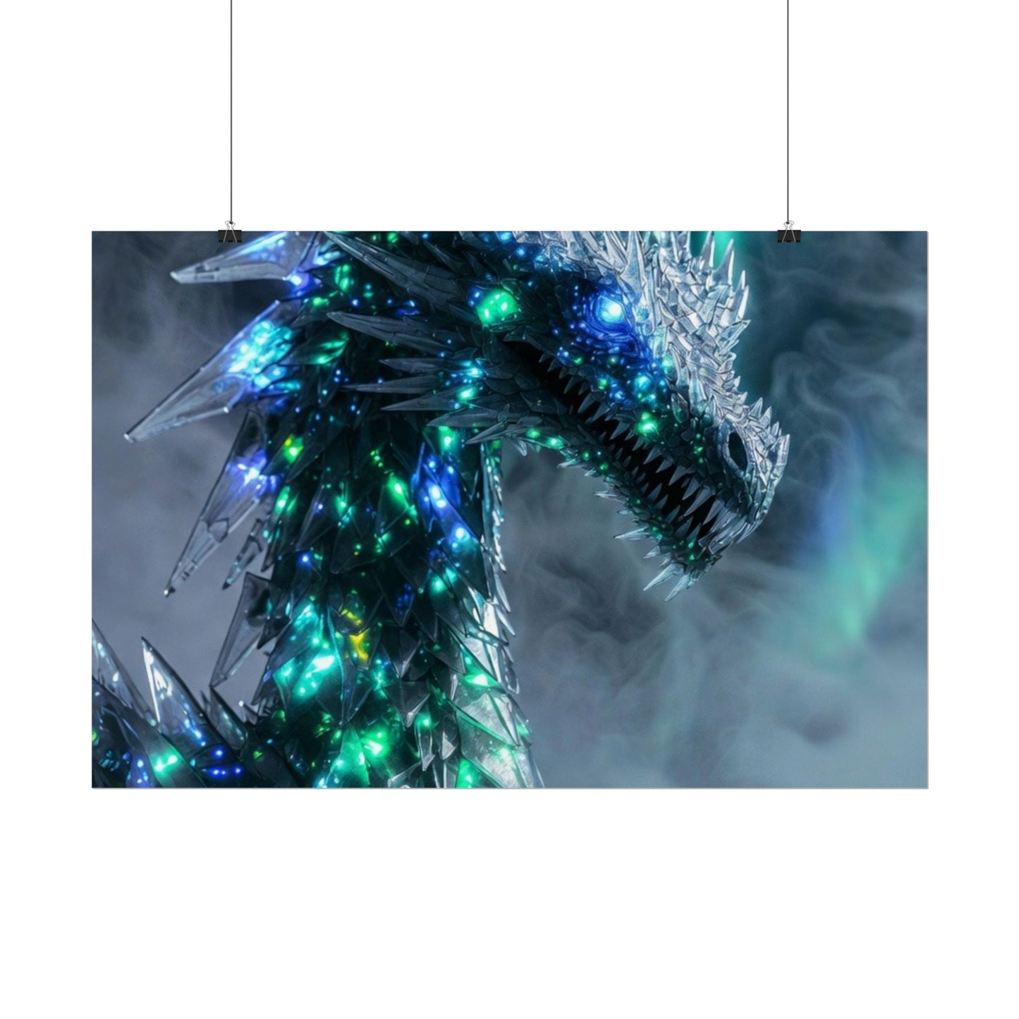 Crystal Dragon Poster – Fantasy Wall Art Rolled Print