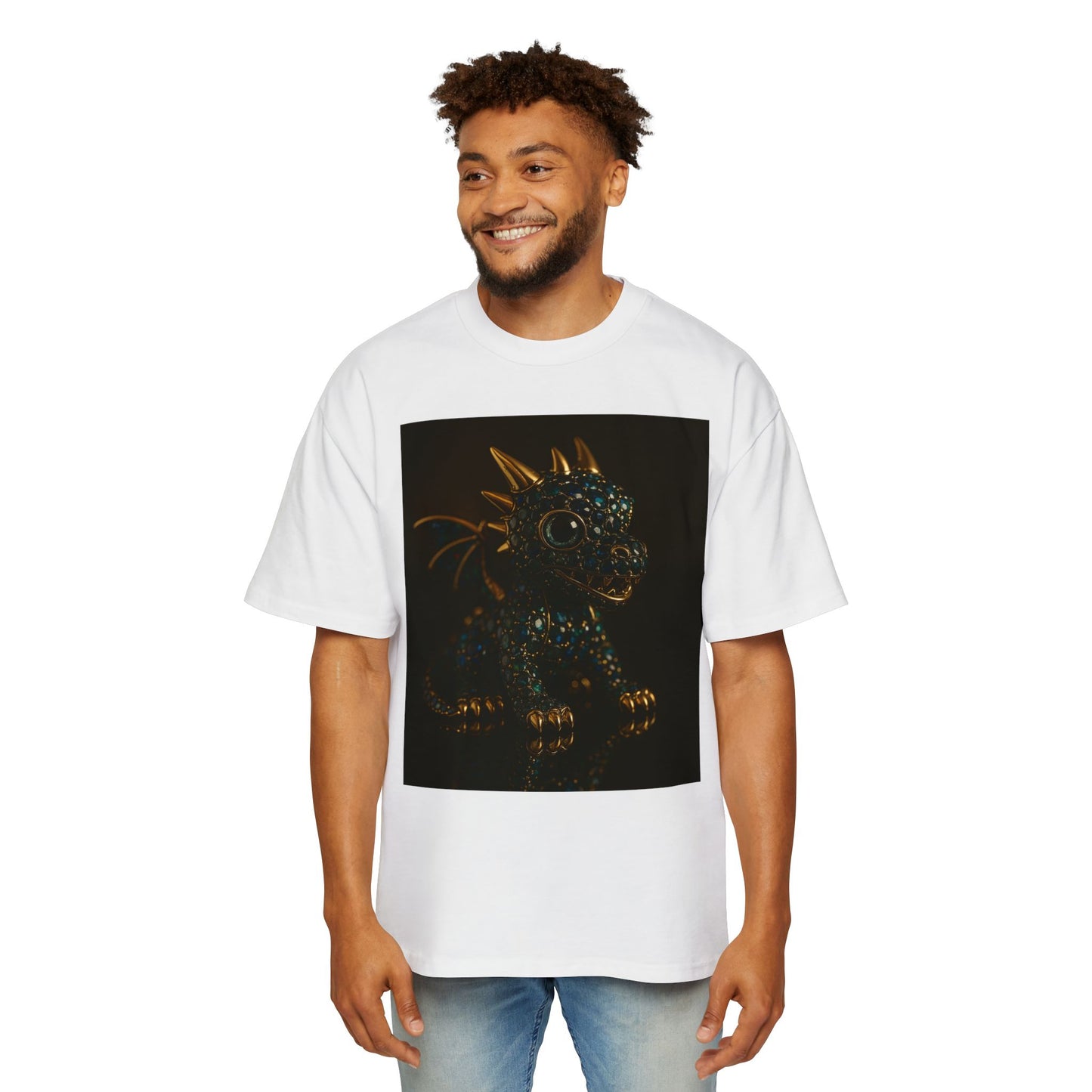 Dragon Design Oversized Tee, Casual Wear, Graphic Shirt, Gift for Fantasy Lovers, Unique T-Shirt, Perfect for Festivals and Everyday