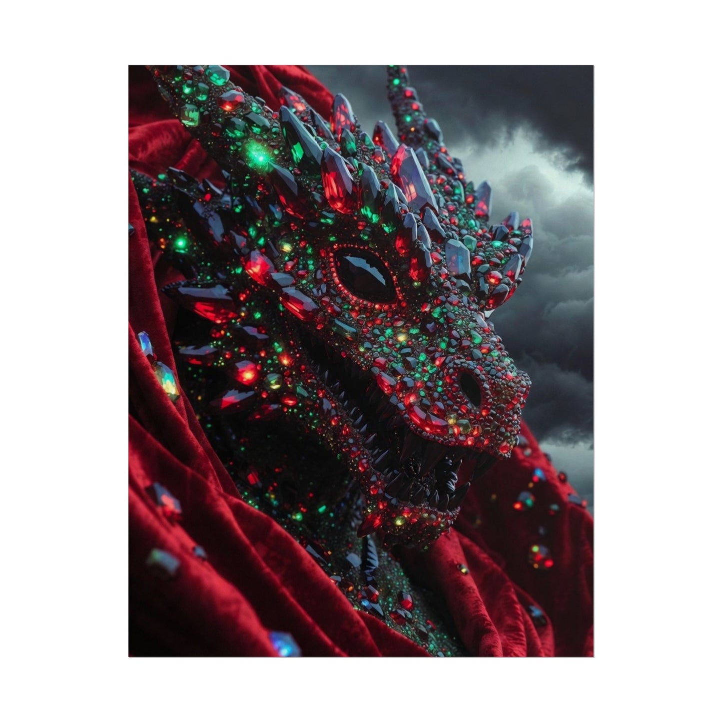 Rolled Poster — Jewel-Encrusted Dragon Art Print