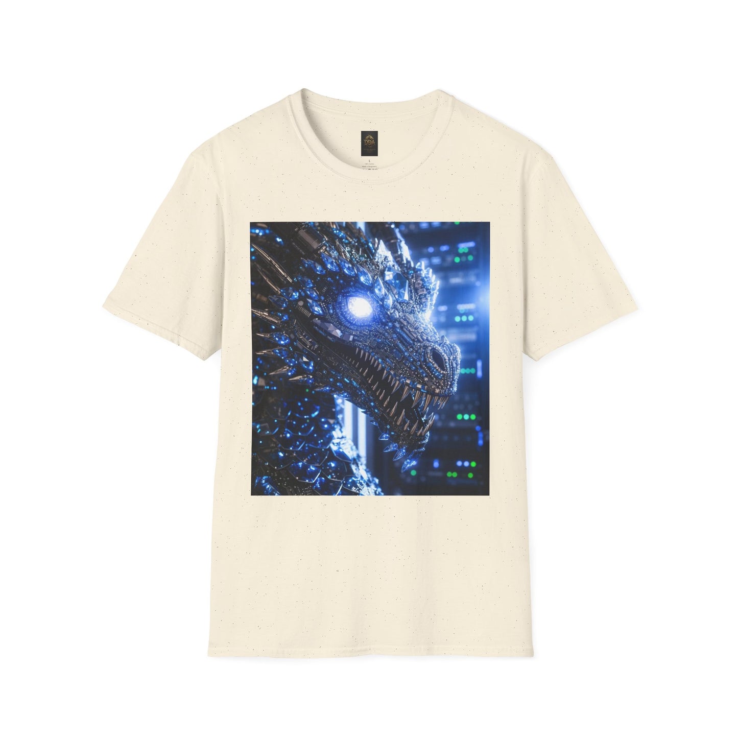 A Cyber Dragon Graphic T-Shirt — Futuristic Neon Dragon Design